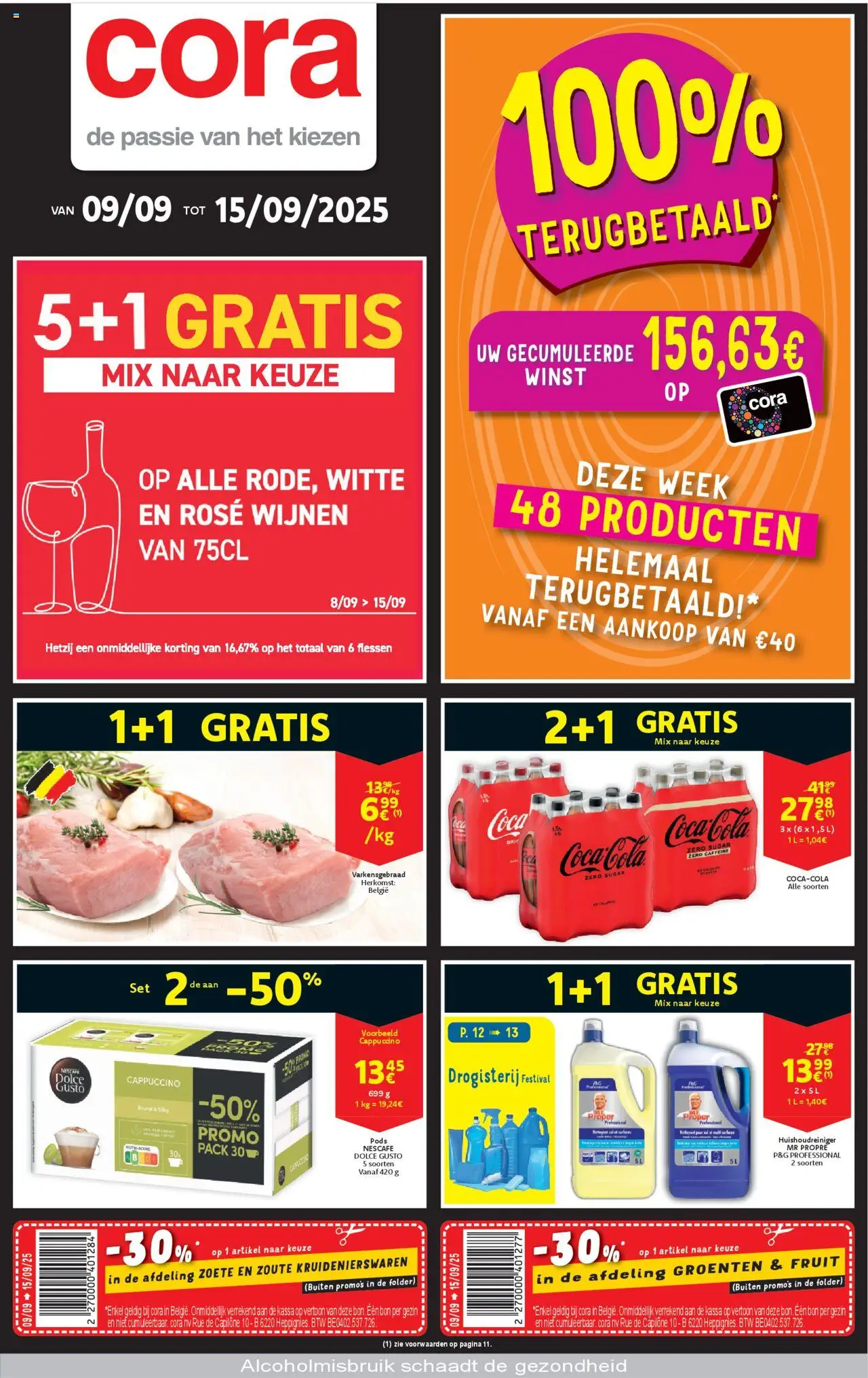 Cora folder week 37 - pagina 1- geldig vanaf 09/09/2025