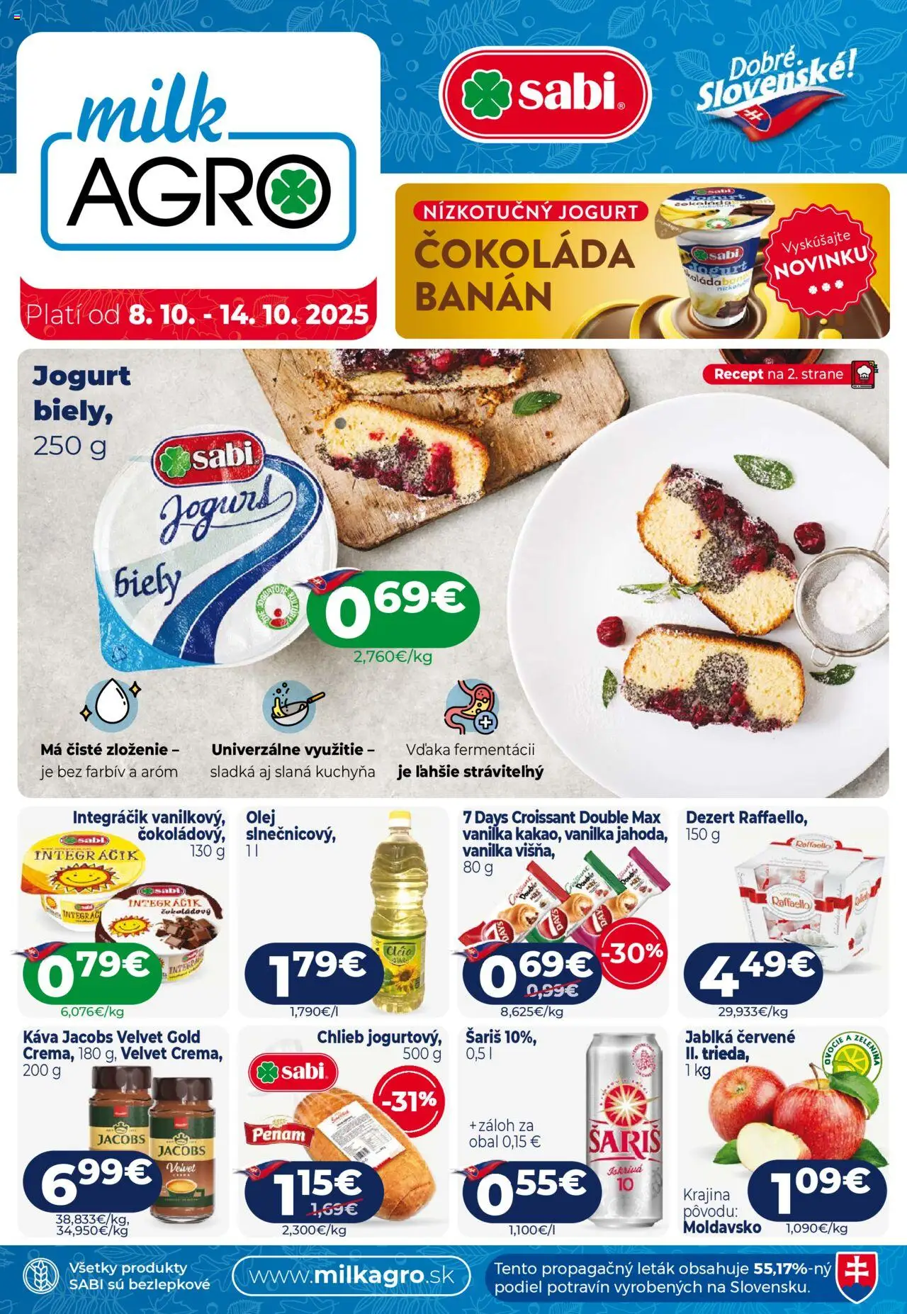 Milk Agro leták - strana 1- platný od 08.10.2025