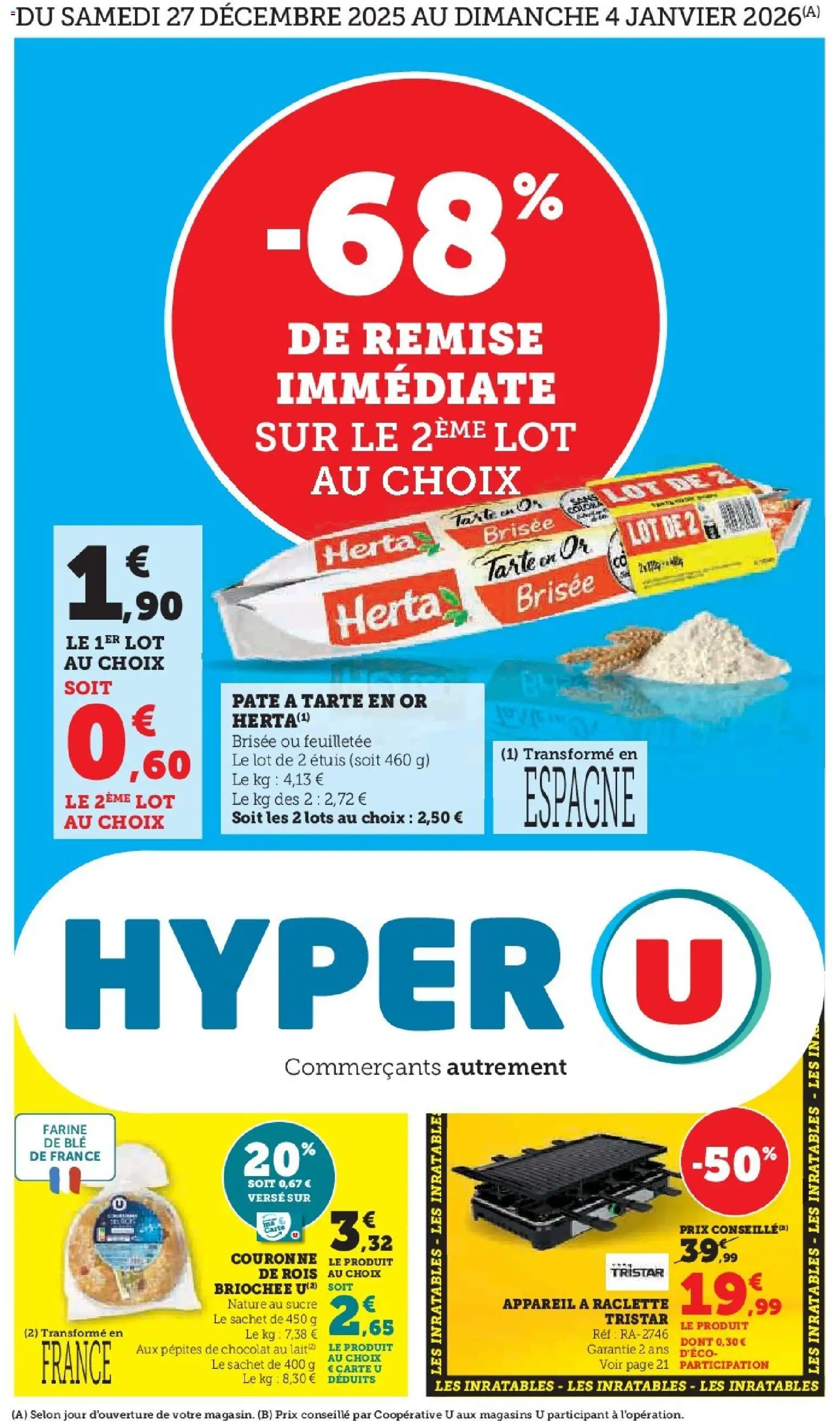 Hyper U catalogue - page 1 - valable à partir du 27/12/2025