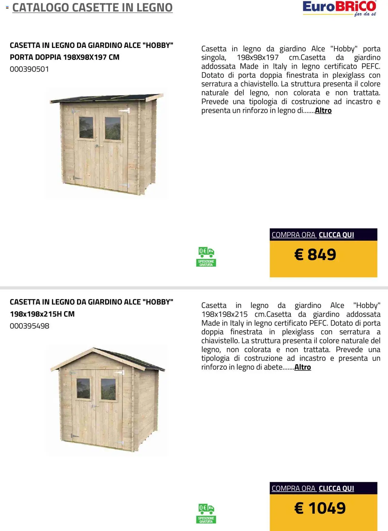 Eurobrico Casette in legno catalogo - pagina 11 - valido dal 23/07/2025