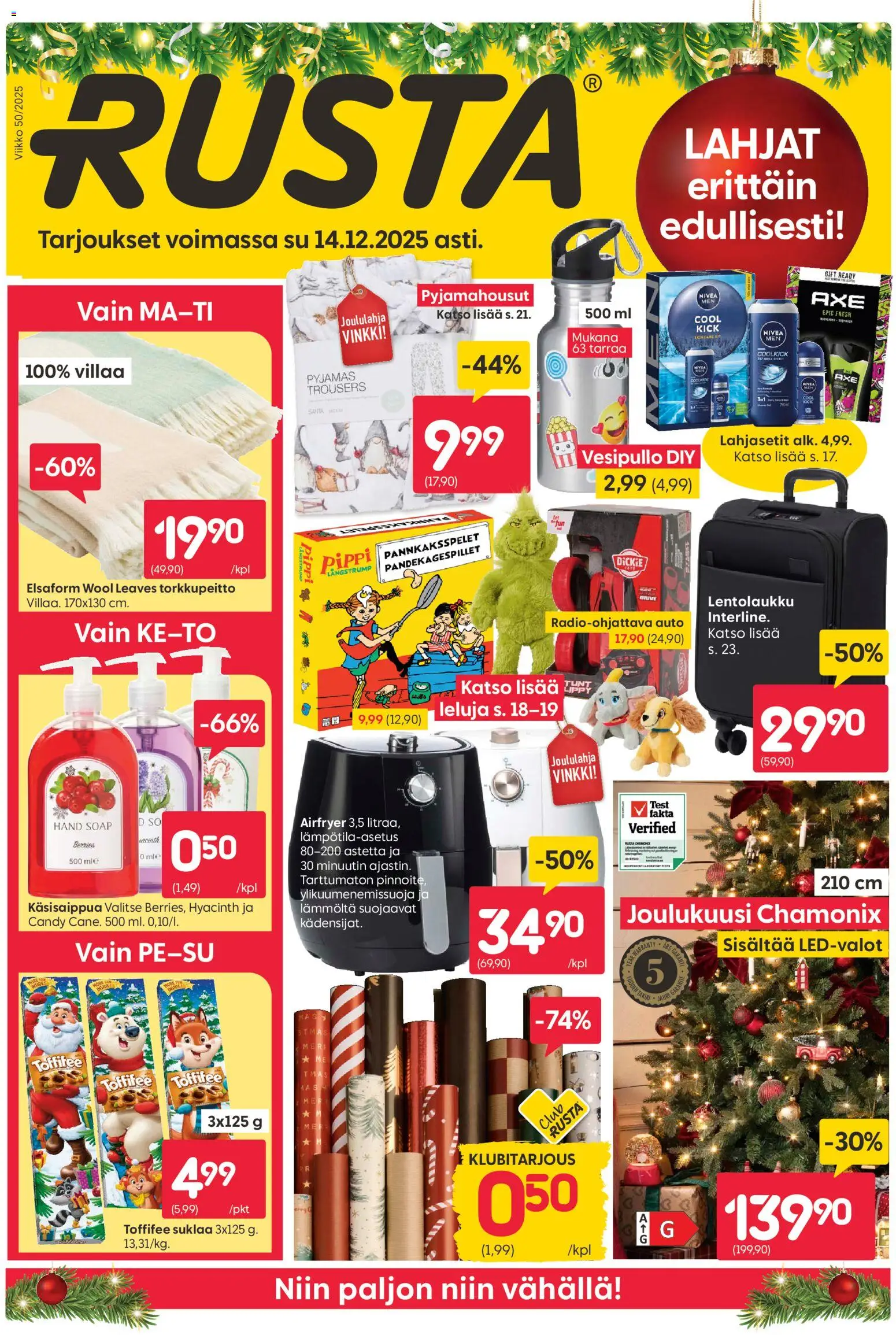 Rusta tarjoukset - sivu 1- voimassa alkaen 08/12/2025