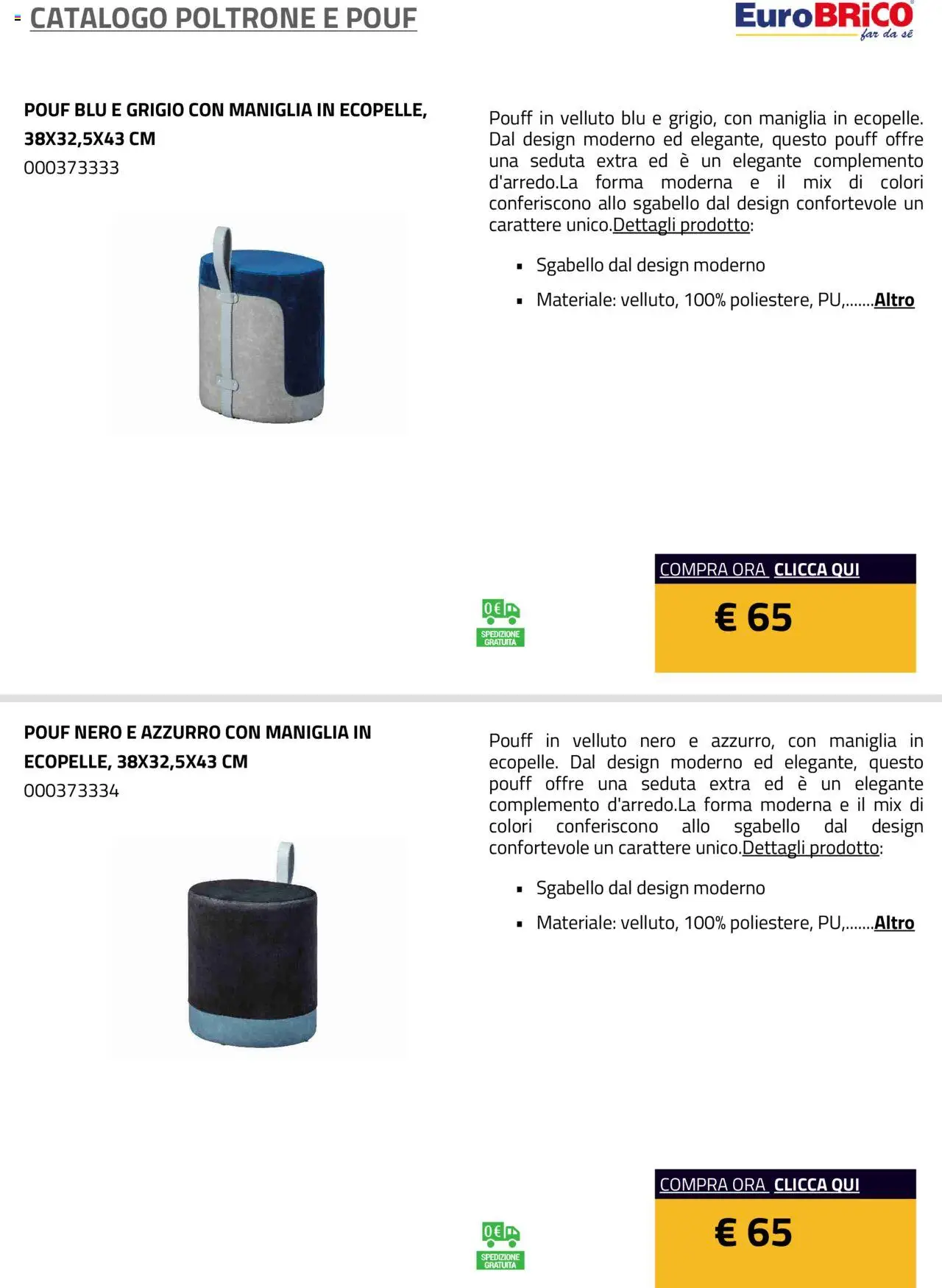 Eurobrico Poltrone e Pouf catalogo - pagina 8 - valido dal 23/07/2025
