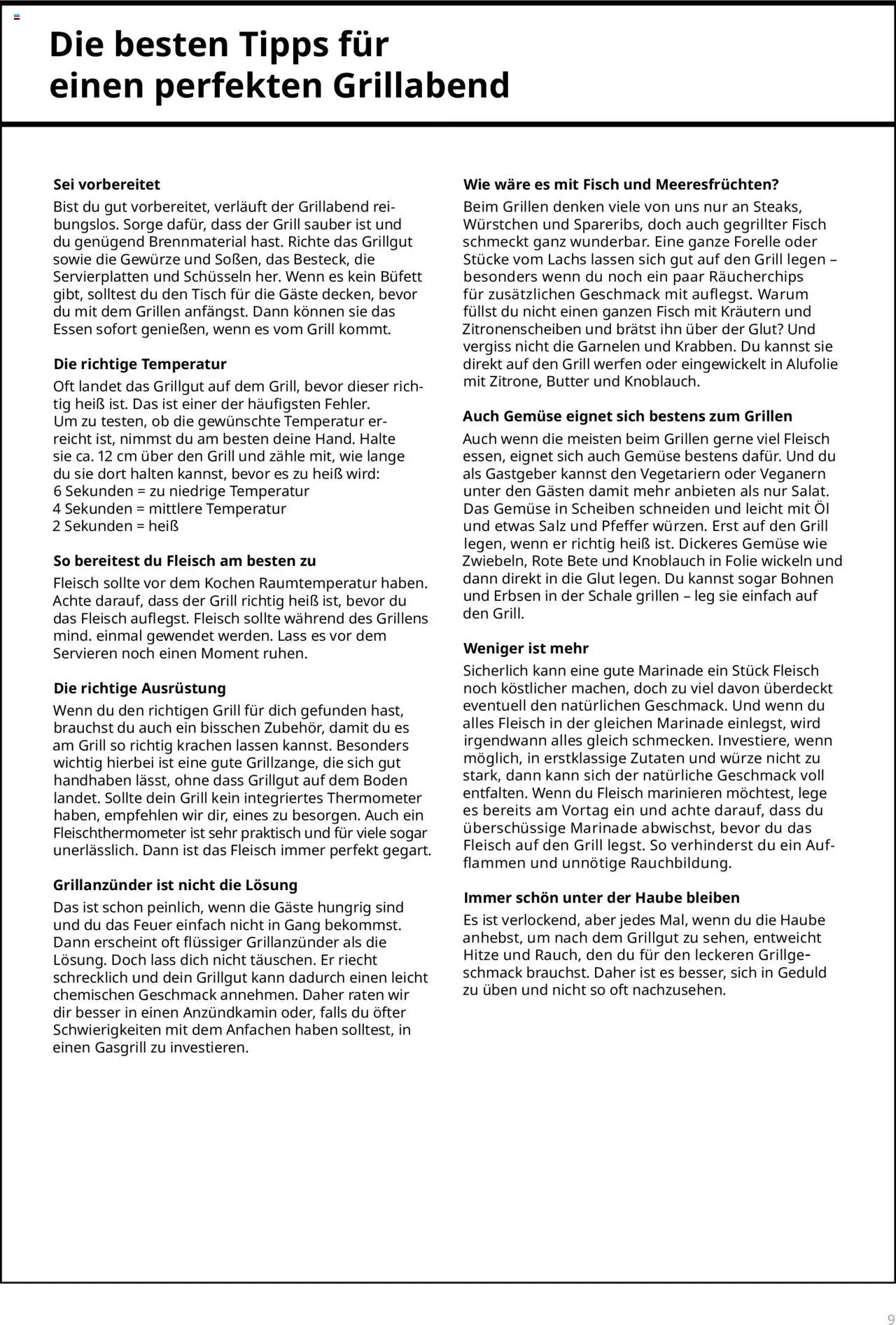 Ikea Grillen und Kochen Broschüre - Seite 9 - gültig ab 30.09.2025