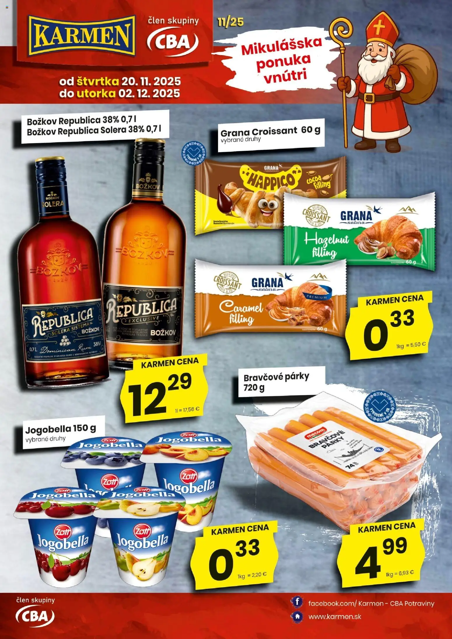 KARMEN CBA leták - strana 1- platný od 20.11.2025