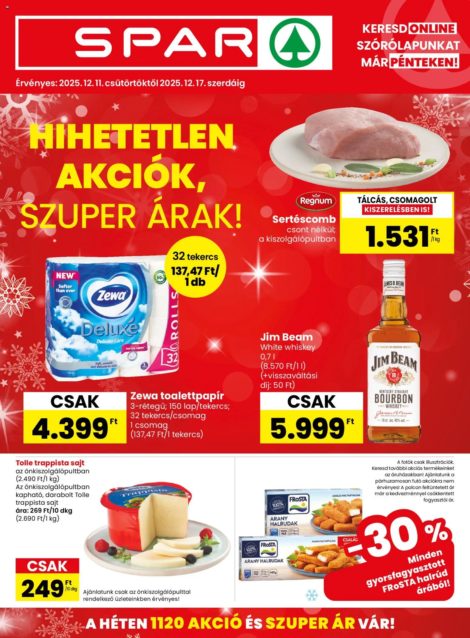 Spar Akciós újság - 1oldal - érvényes 2025.12.11.-tól