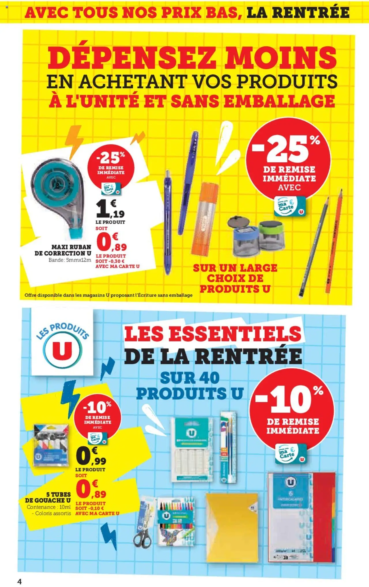 Super U La rentrée à prix bas - page 4 - valable à partir du 16/07/2025