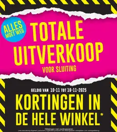 Cora - Liquidatie geldig vanaf 10/11/2025