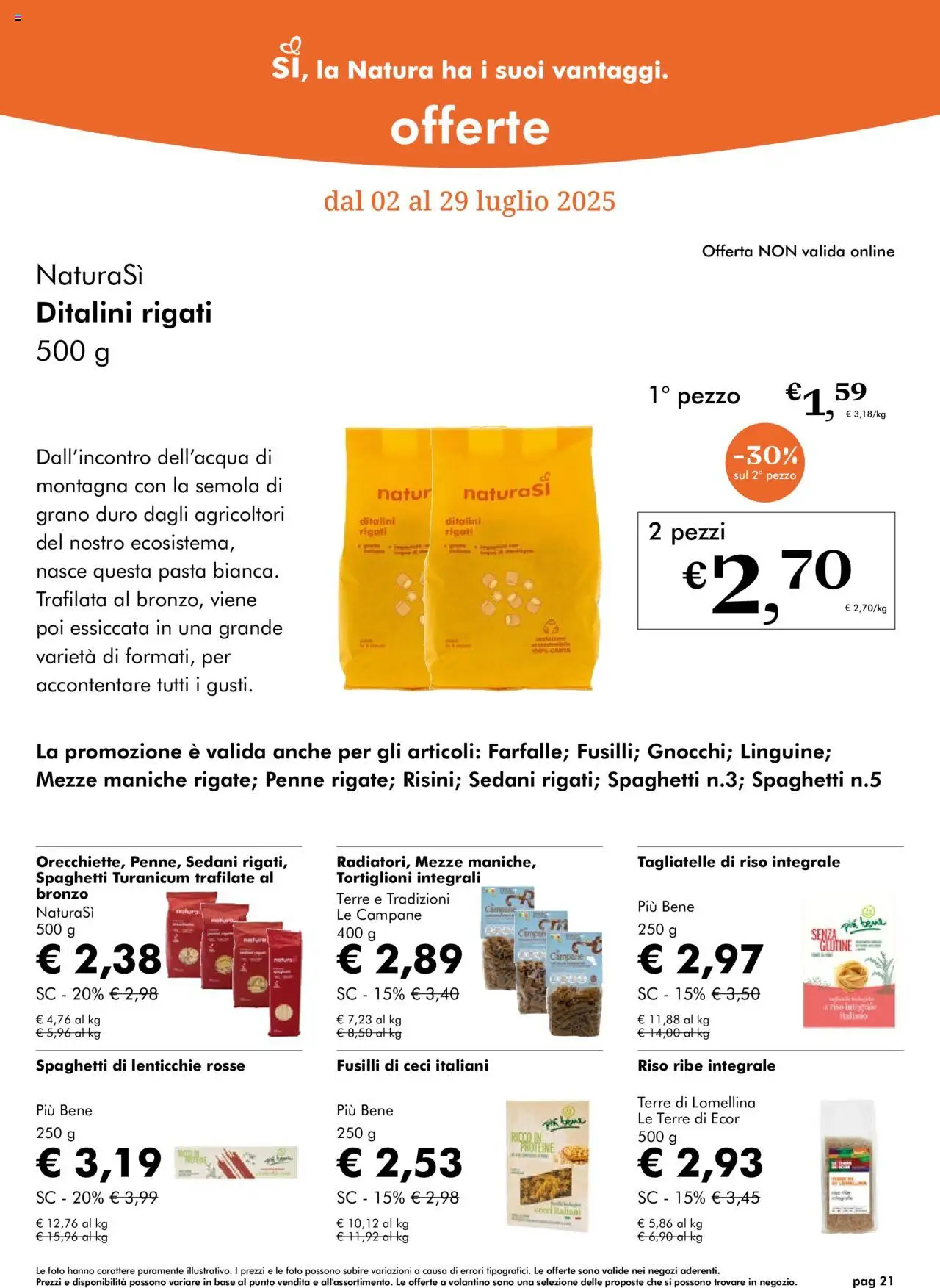 Volantino Natura Sì	 - pagina 21 - valido dal 02/07/2025