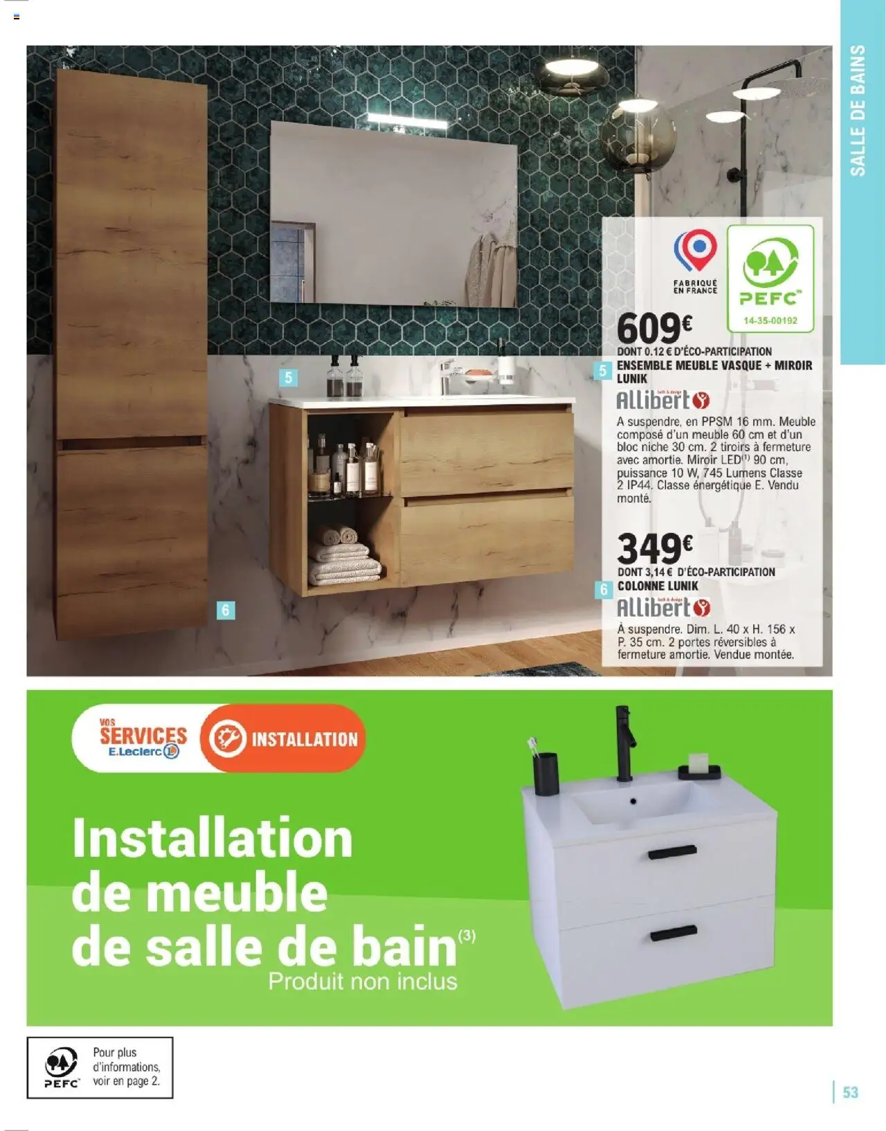 Brico E.Leclerc Guide aménagement intérieur - page 53 - valable à partir du 07/01/2025