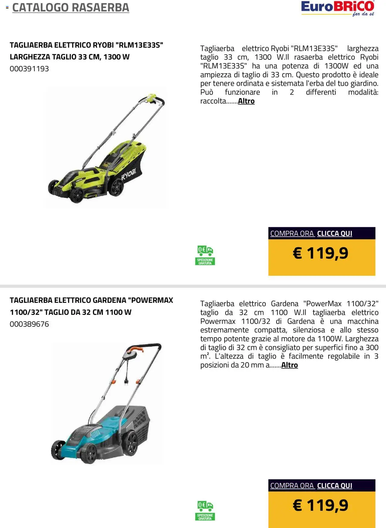 Eurobrico Rasaerba catalogo - pagina 42 - valido dal 23/07/2025