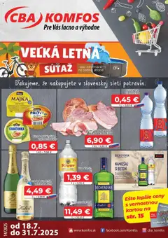 CBA Komfos leták platný od 18.07.2025