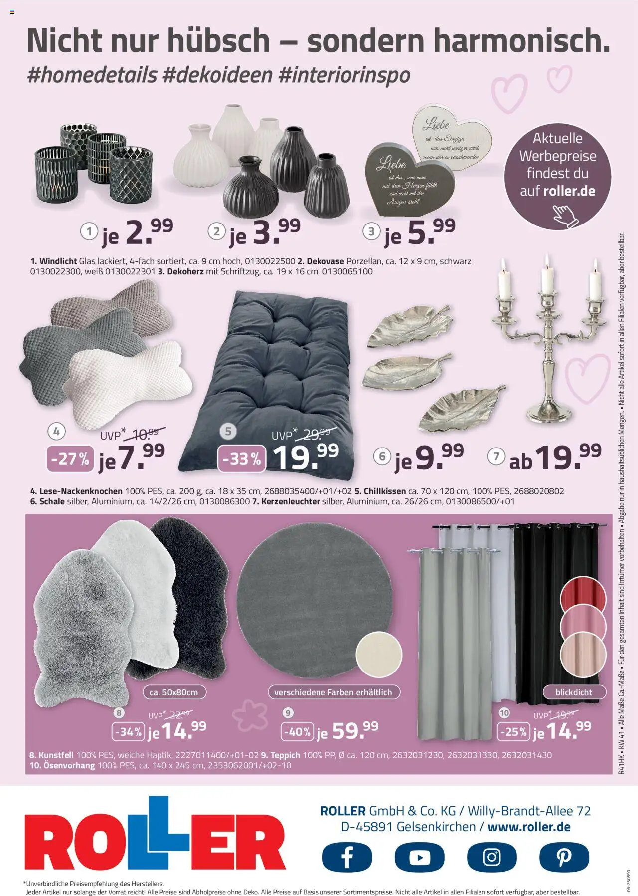 Roller  Textilienmagazin 2025 - Seite 8 - gültig ab 05.10.2025