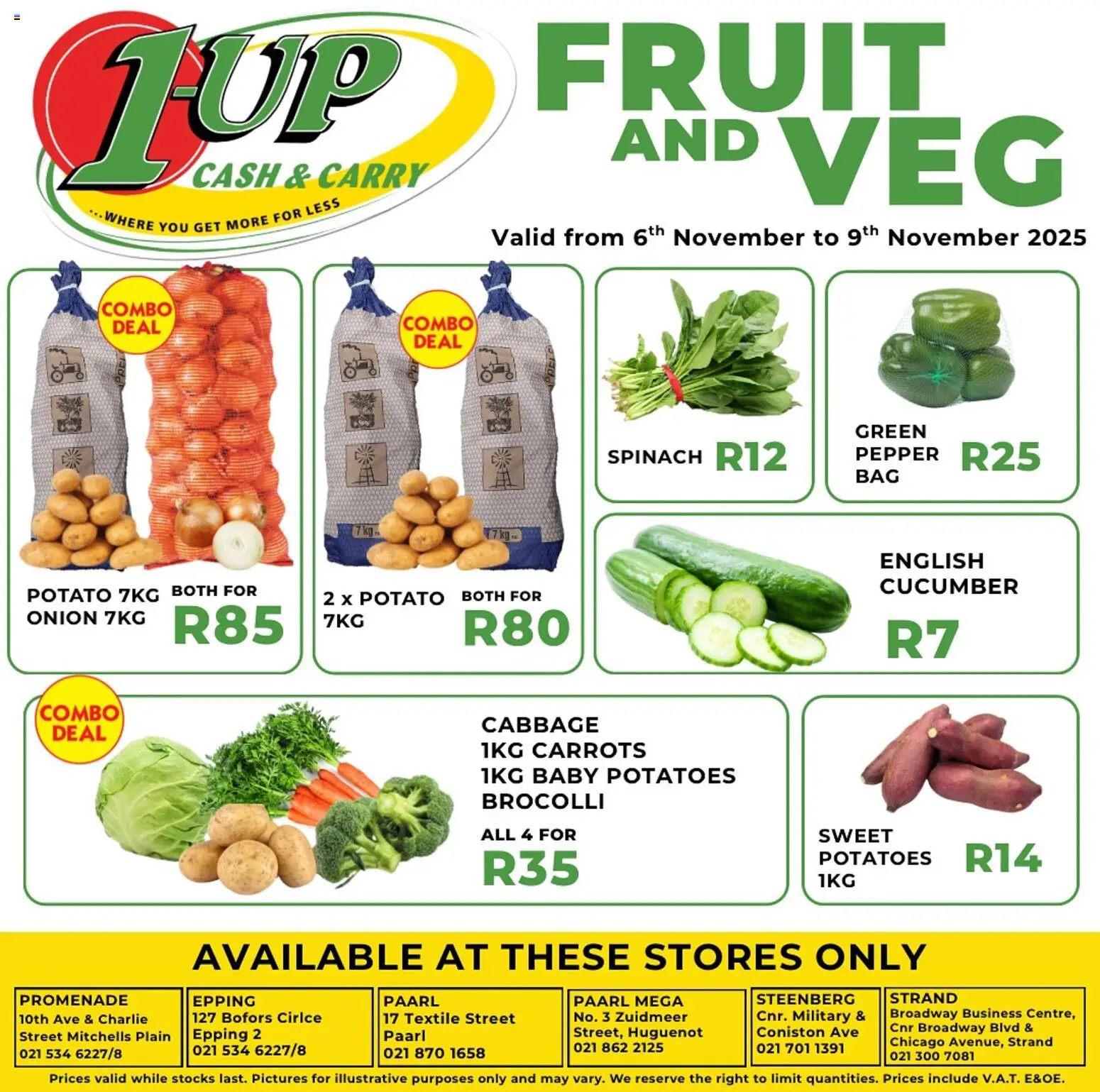 1UP Cash & Carry Fruit & Veg Specials - page 1- valid from 06/11/2025