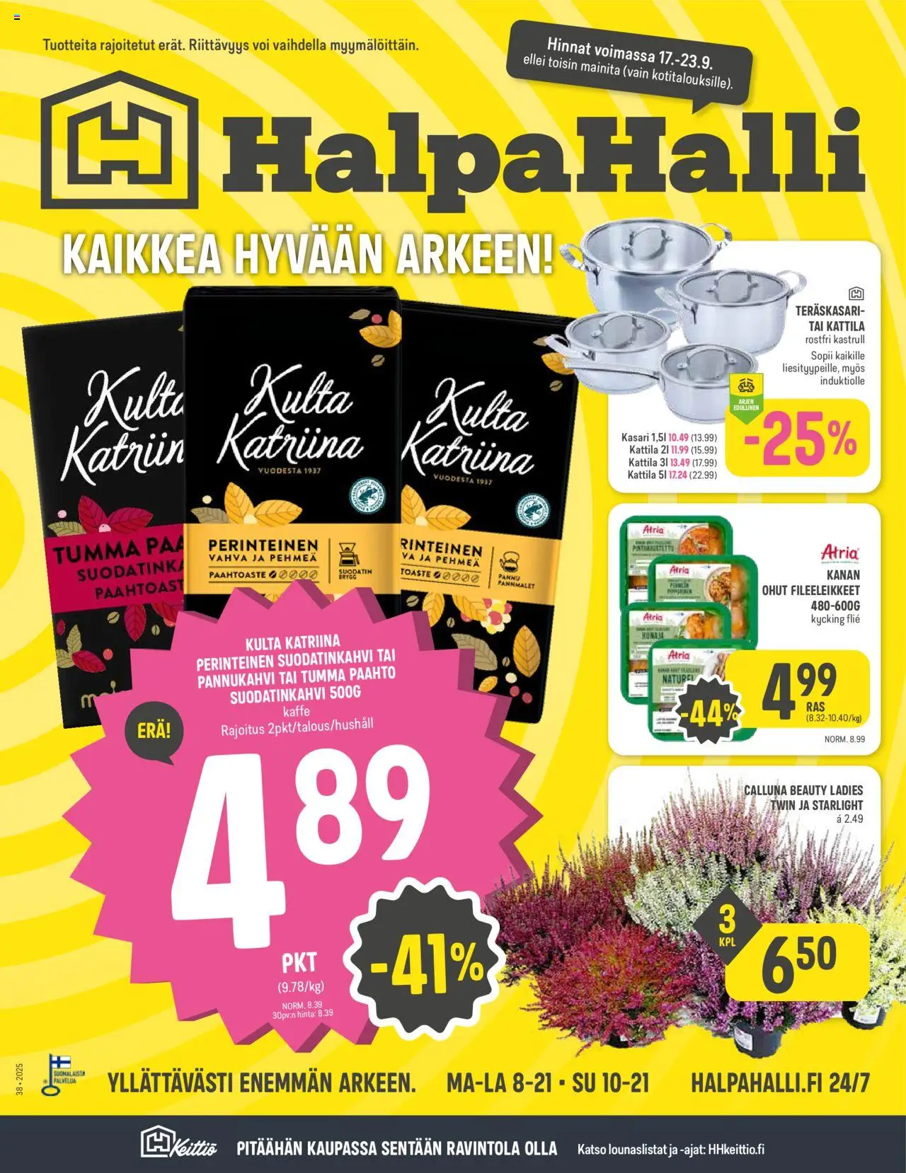 Halpa Halli tarjoukset - sivu 1- voimassa alkaen 17/09/2025