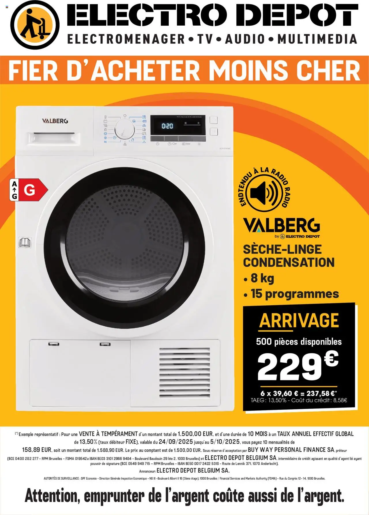 Electro Depot folder / publicité - pagina 1- geldig vanaf 29/09/2025