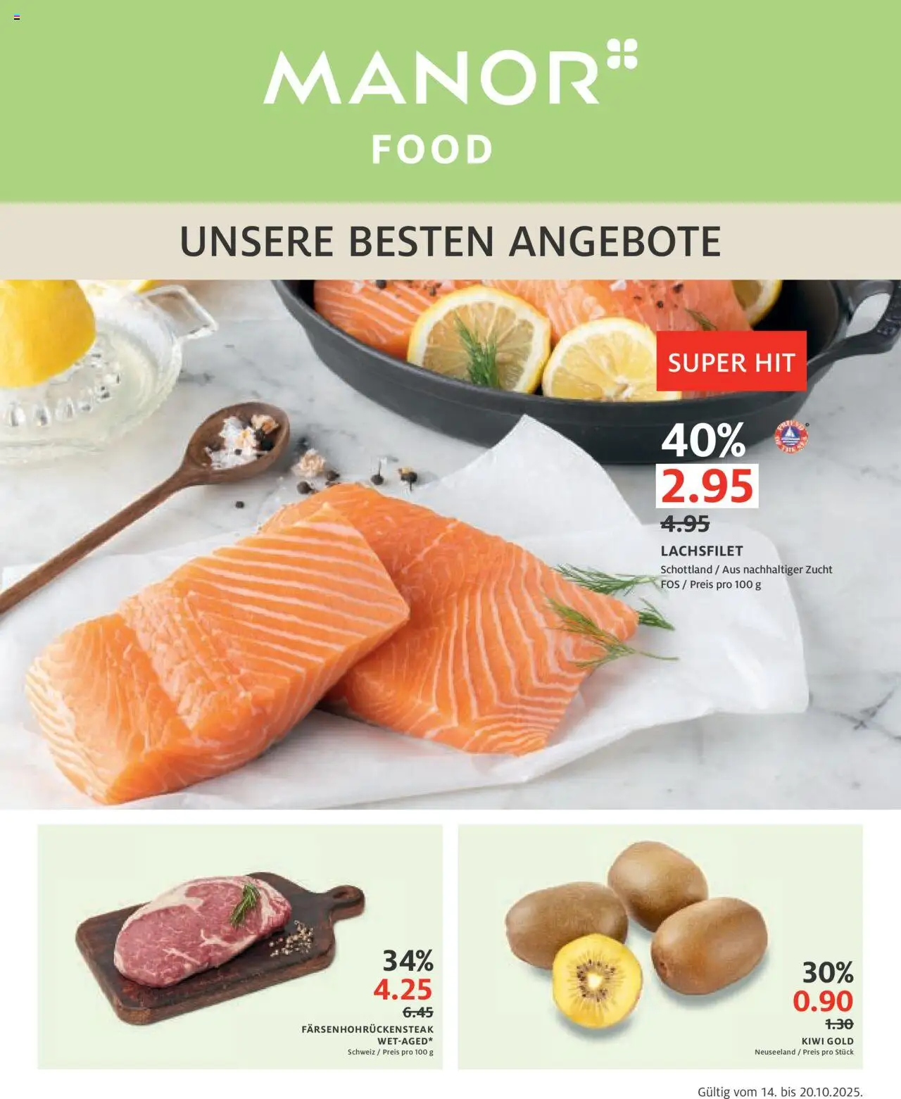 Manor Aktionen - Seite 1- gültig ab 14.10.2025