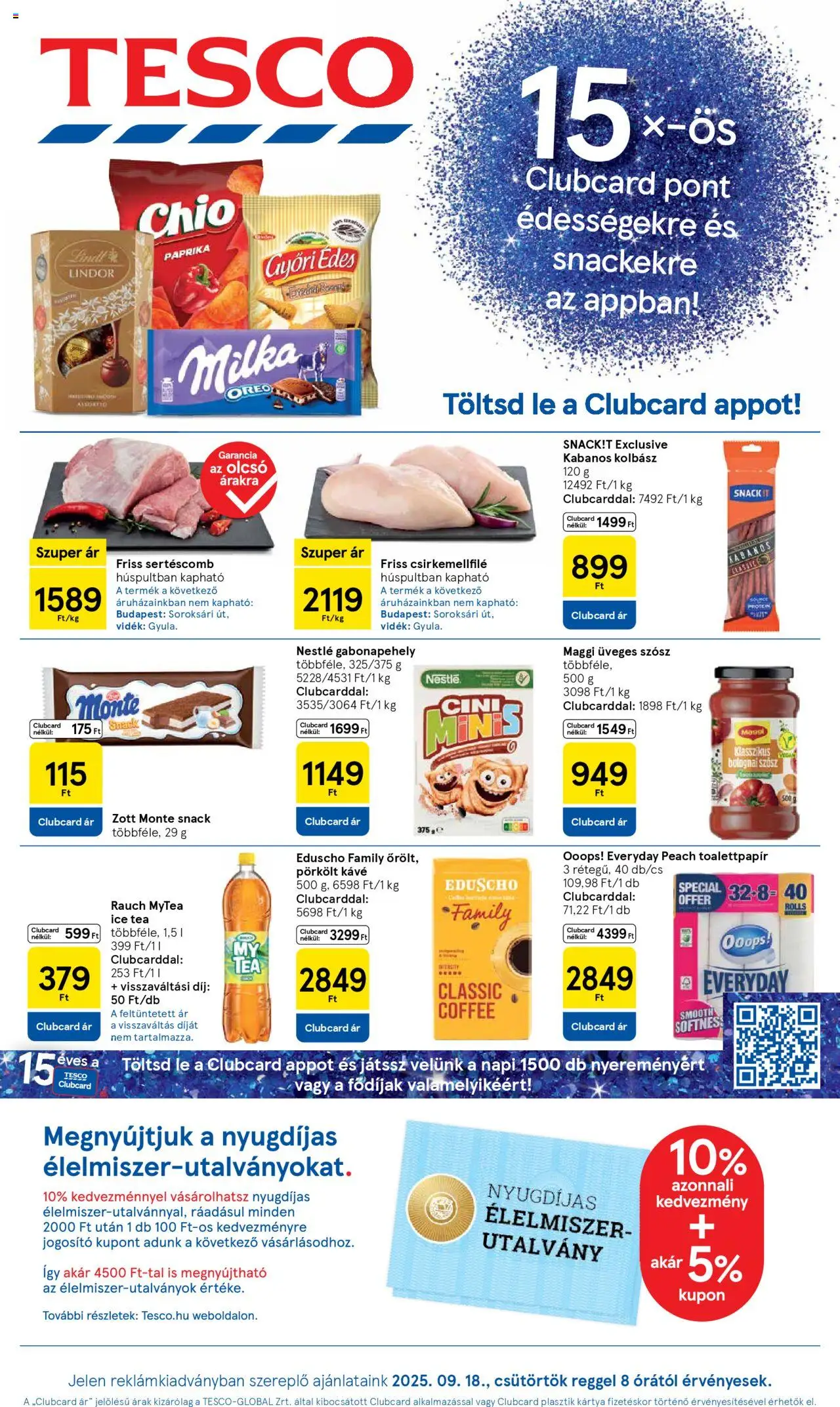 Tesco Hipermarket - Akciós újság  - 1oldal - érvényes 2025.09.18.-tól