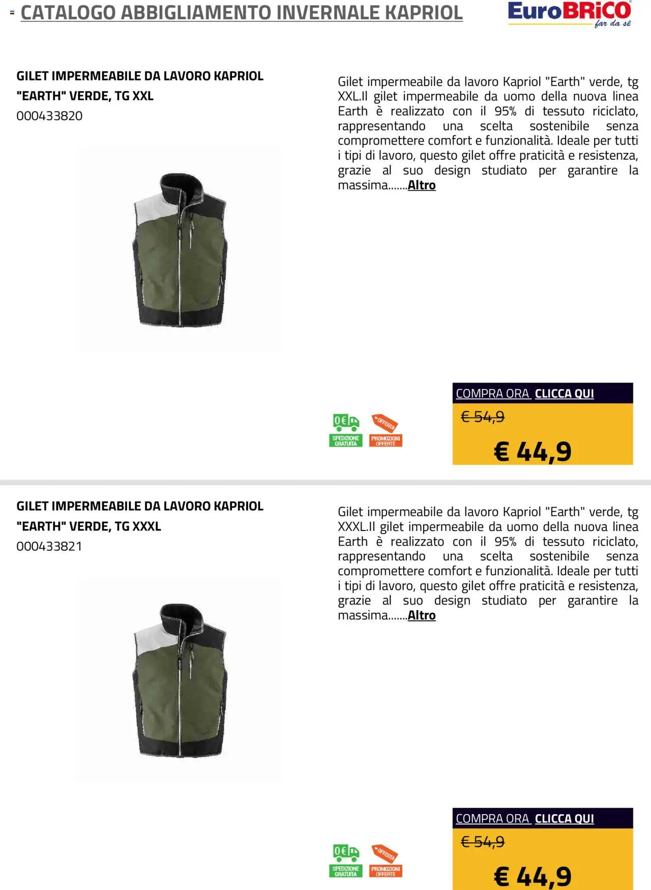 Eurobrico Abbigliamento Invernale Kapriol catalogo - pagina 19 - valido dal 23/07/2025