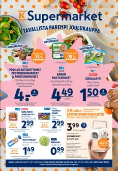 Esikatselu K-Supermarket tarjoukset voimassa alkaen 17/11/2025