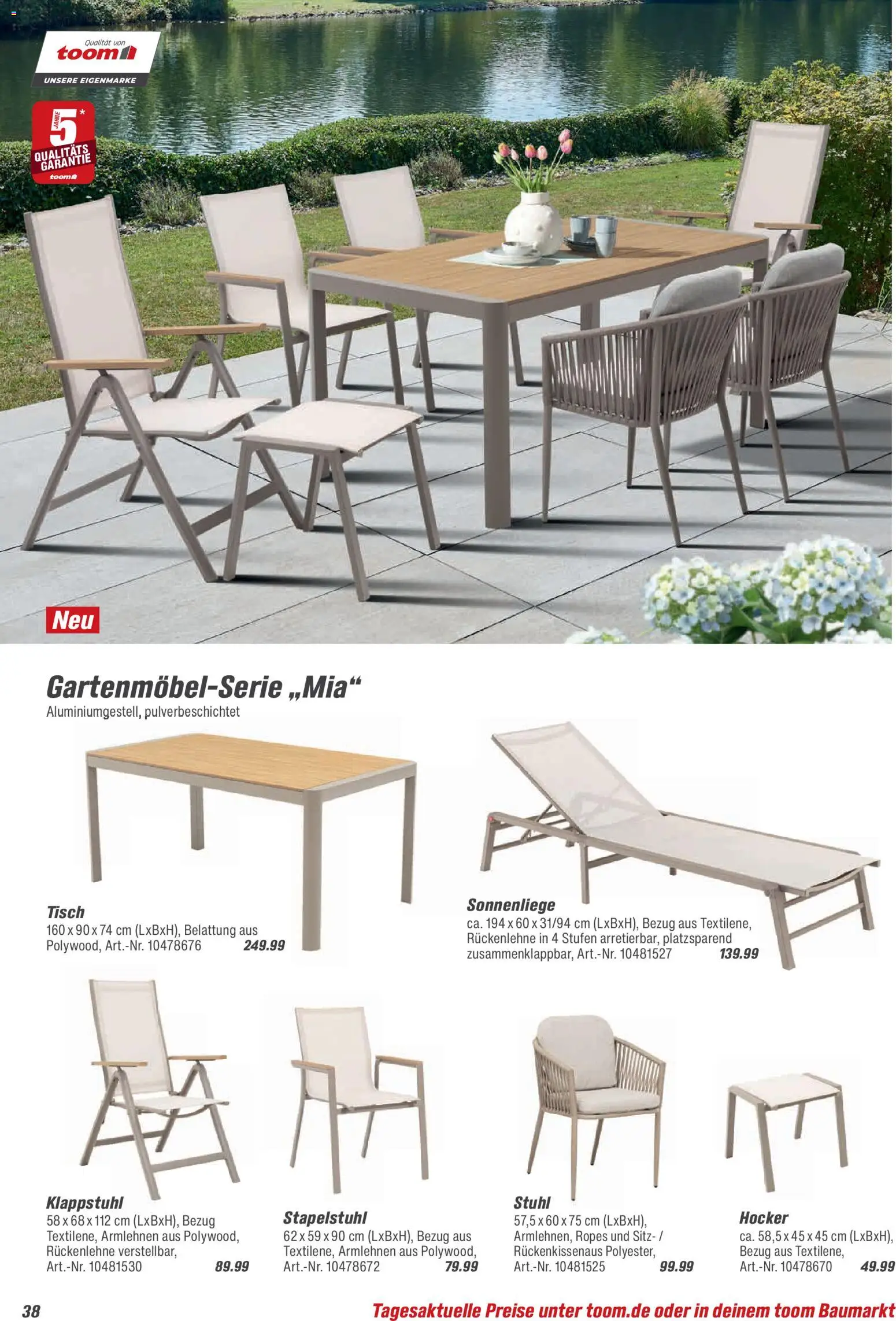 Toom Baumarkt  Gartenmöbel & Solar-Leuchten 2026 - Seite 38 - gültig ab 01.01.2026