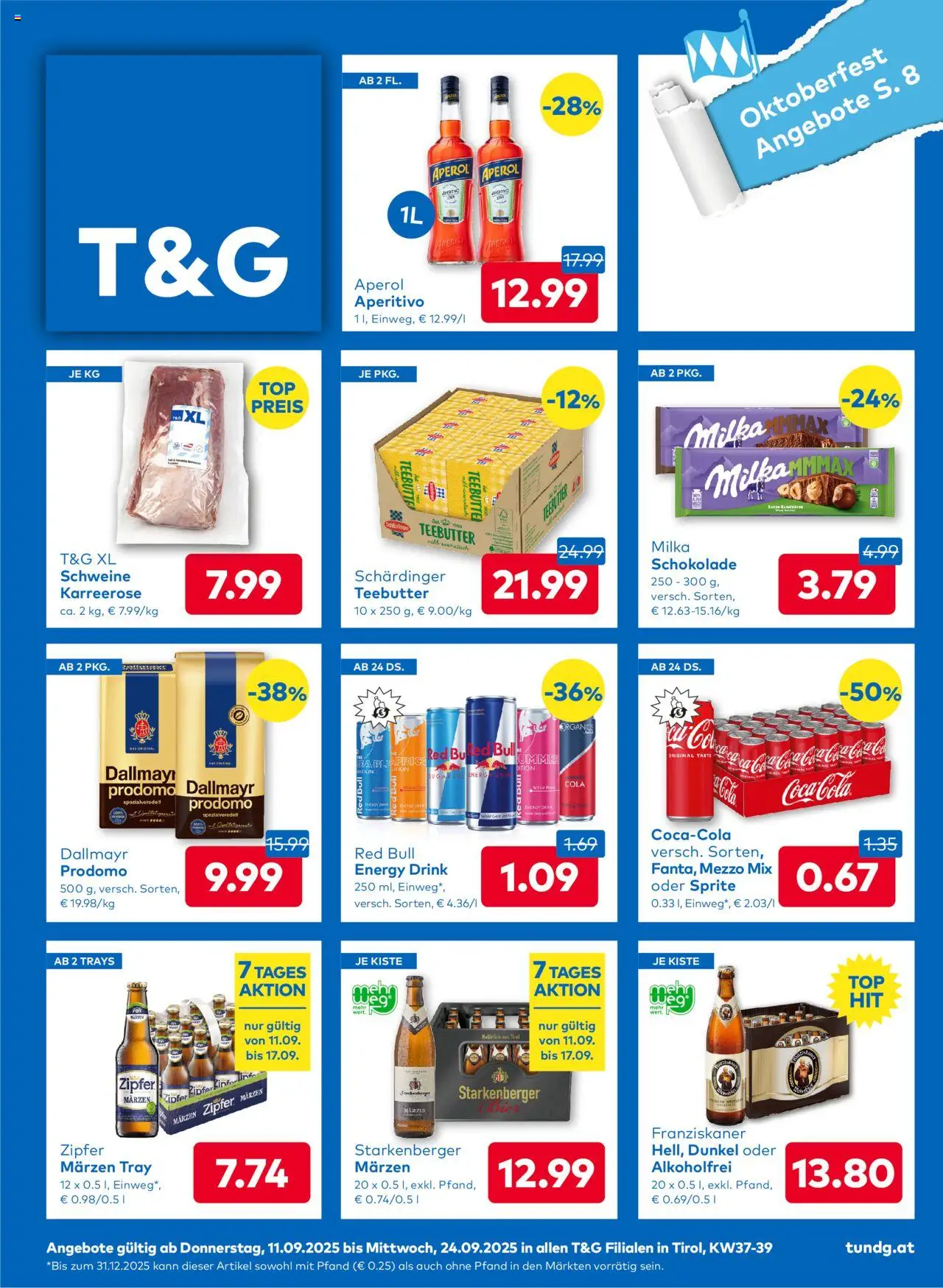 T&G Flugblatt - Seite 1- gültig ab 11.09.2025
