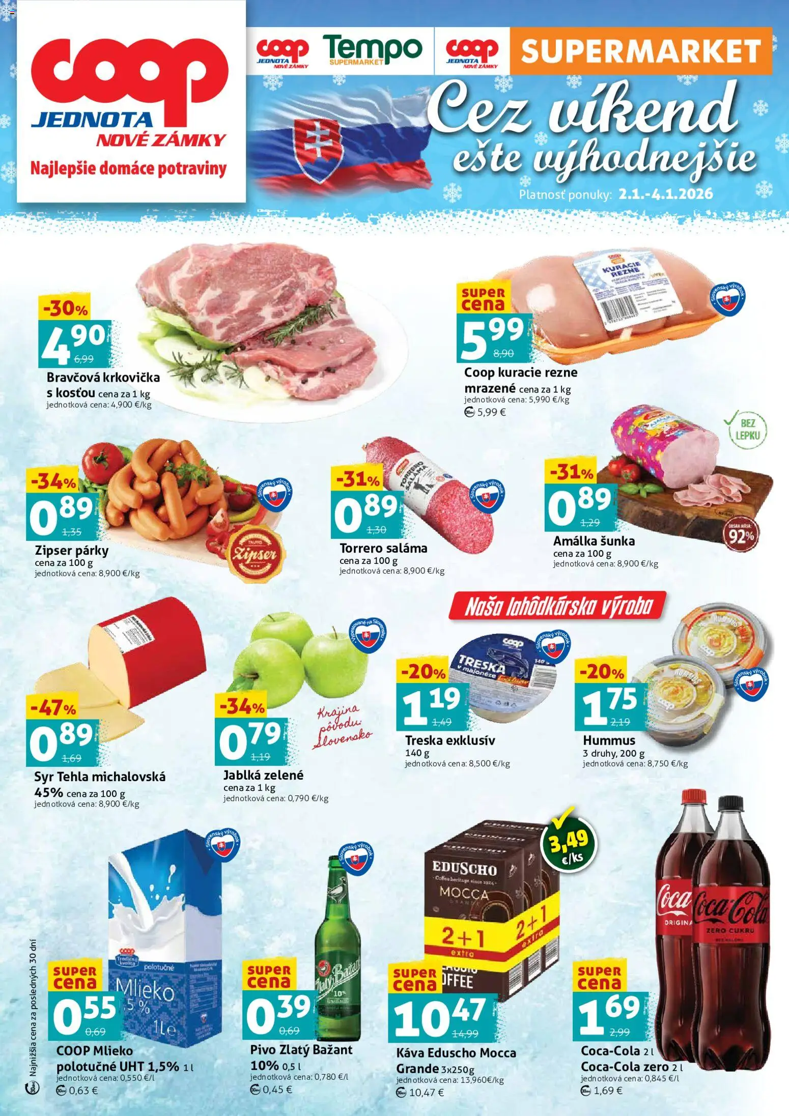 COOP Jednota cez víkend ešte výhodnejšie - strana 1- platný od 02.01.2026