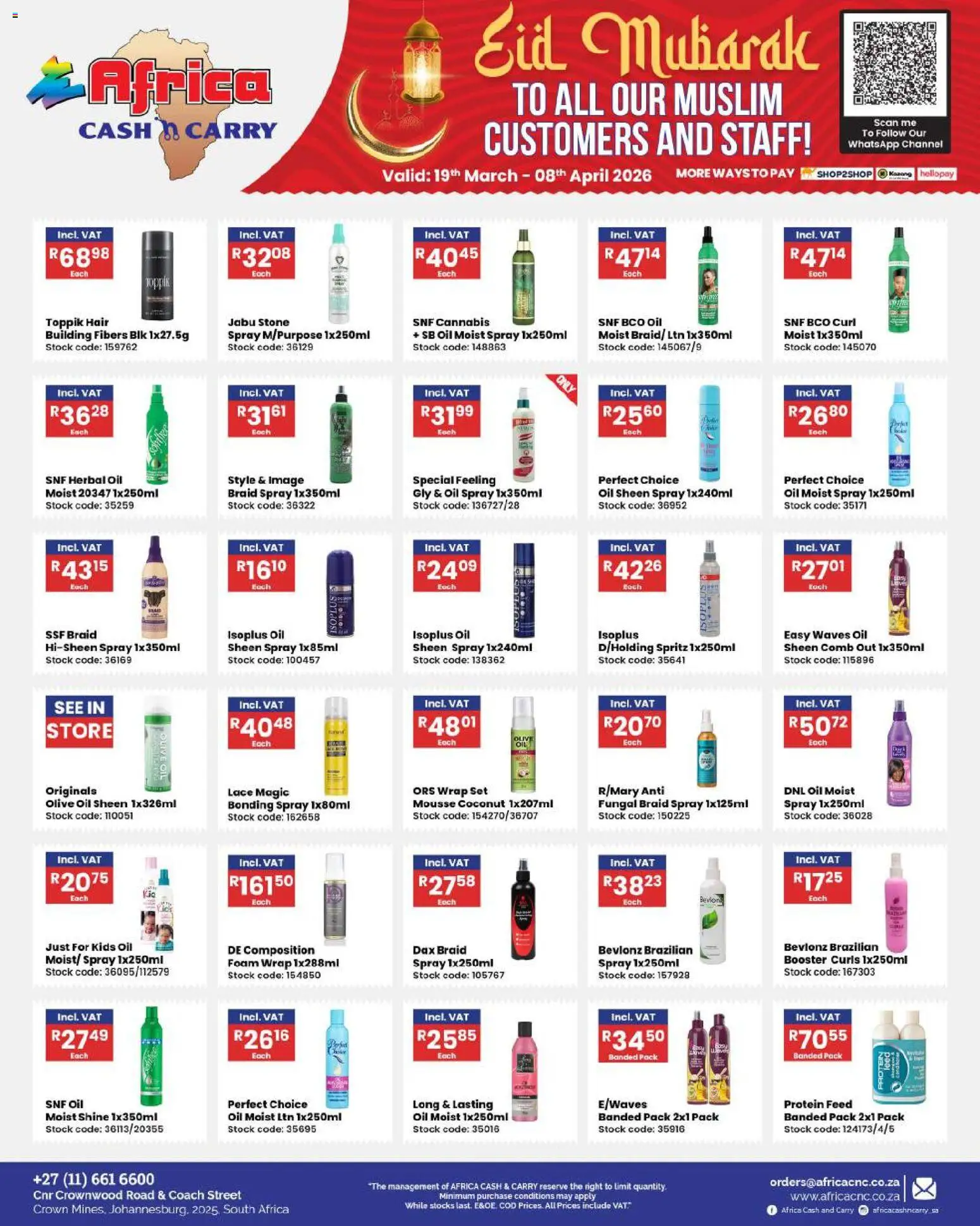 Africa Cash & Carry Specials - page 1- valid from 19/03/2026