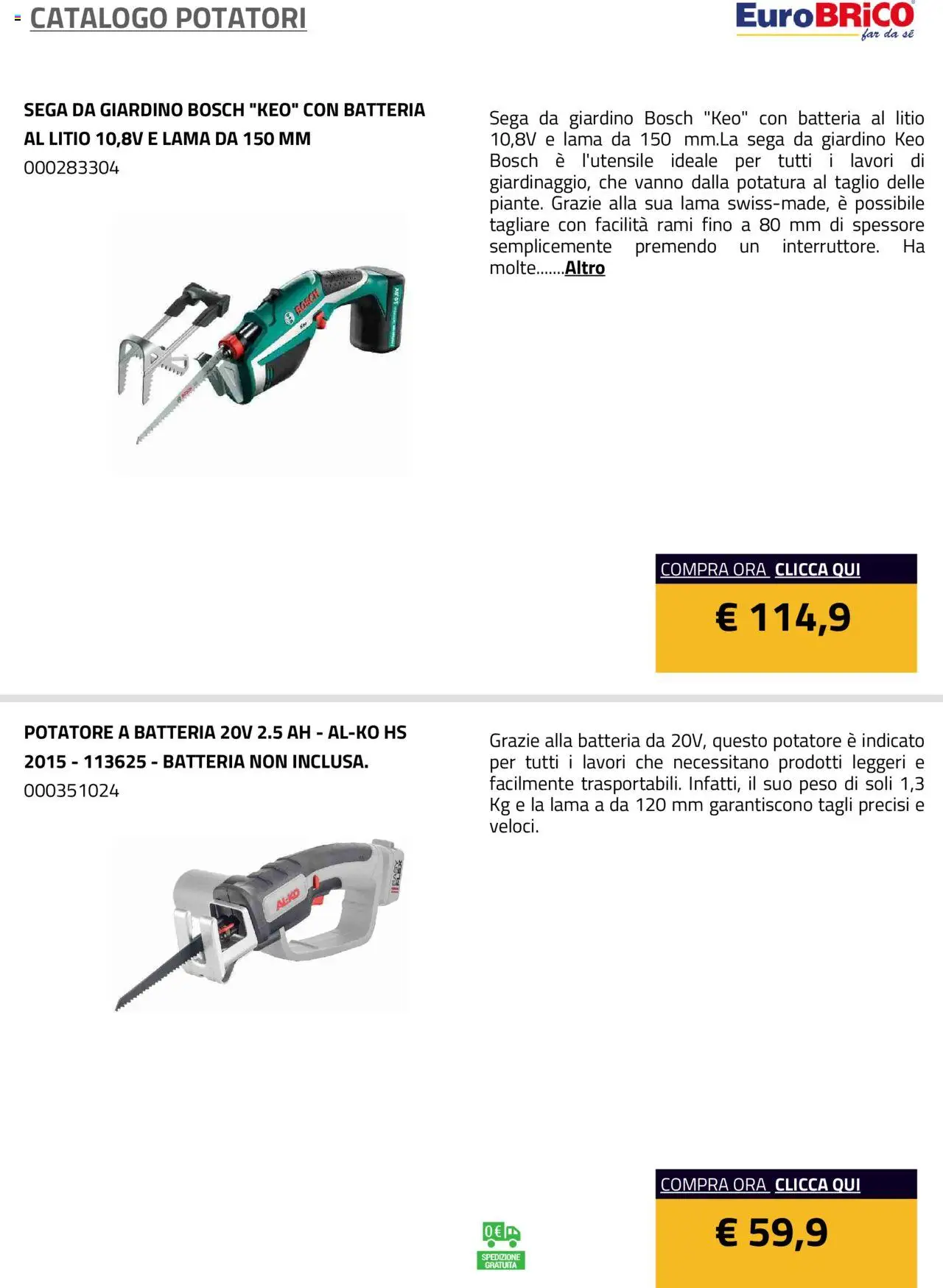 Eurobrico Potatori catalogo - pagina 2 - valido dal 23/07/2025