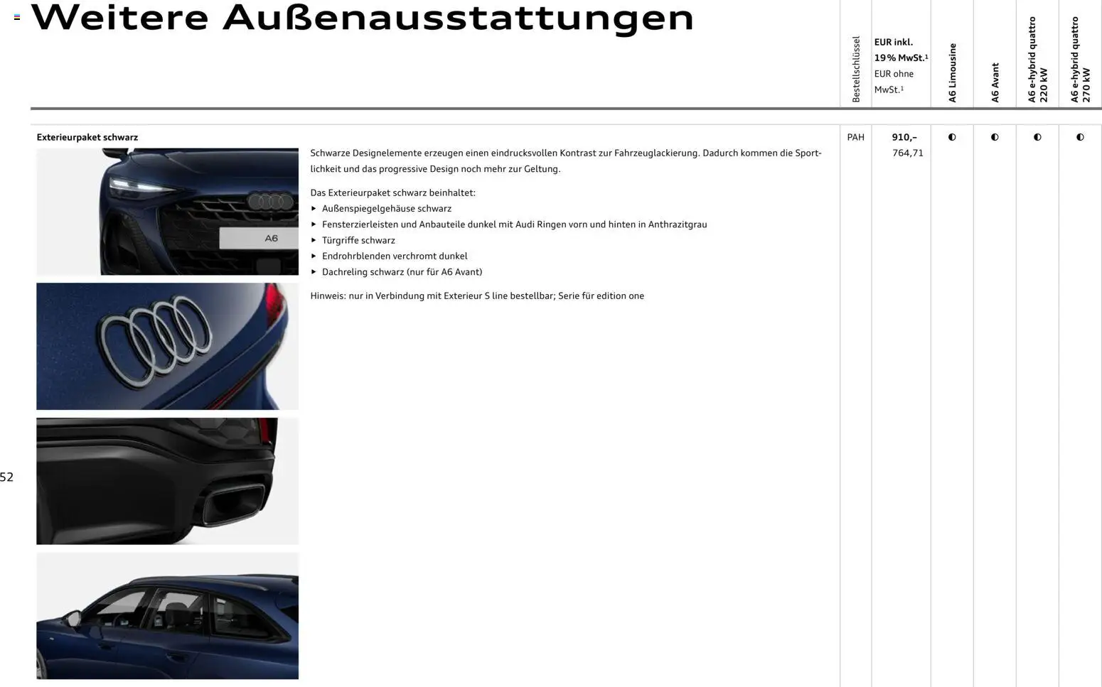 Audi A6 - Seite 52 - gültig ab 28.10.2025