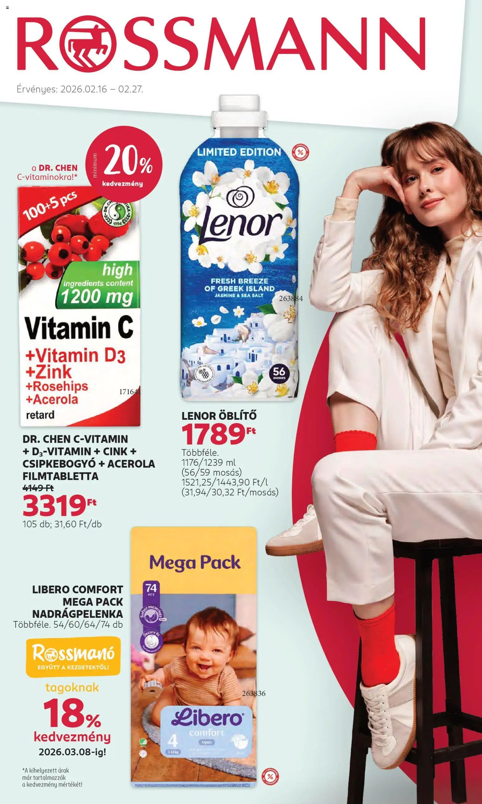 Rossmann Akciós újság - 1oldal - érvényes 2026.02.16.-tól