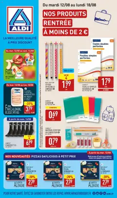 Aperçu Aldi catalogue semaine 33 valable à partir du 12/08/2025