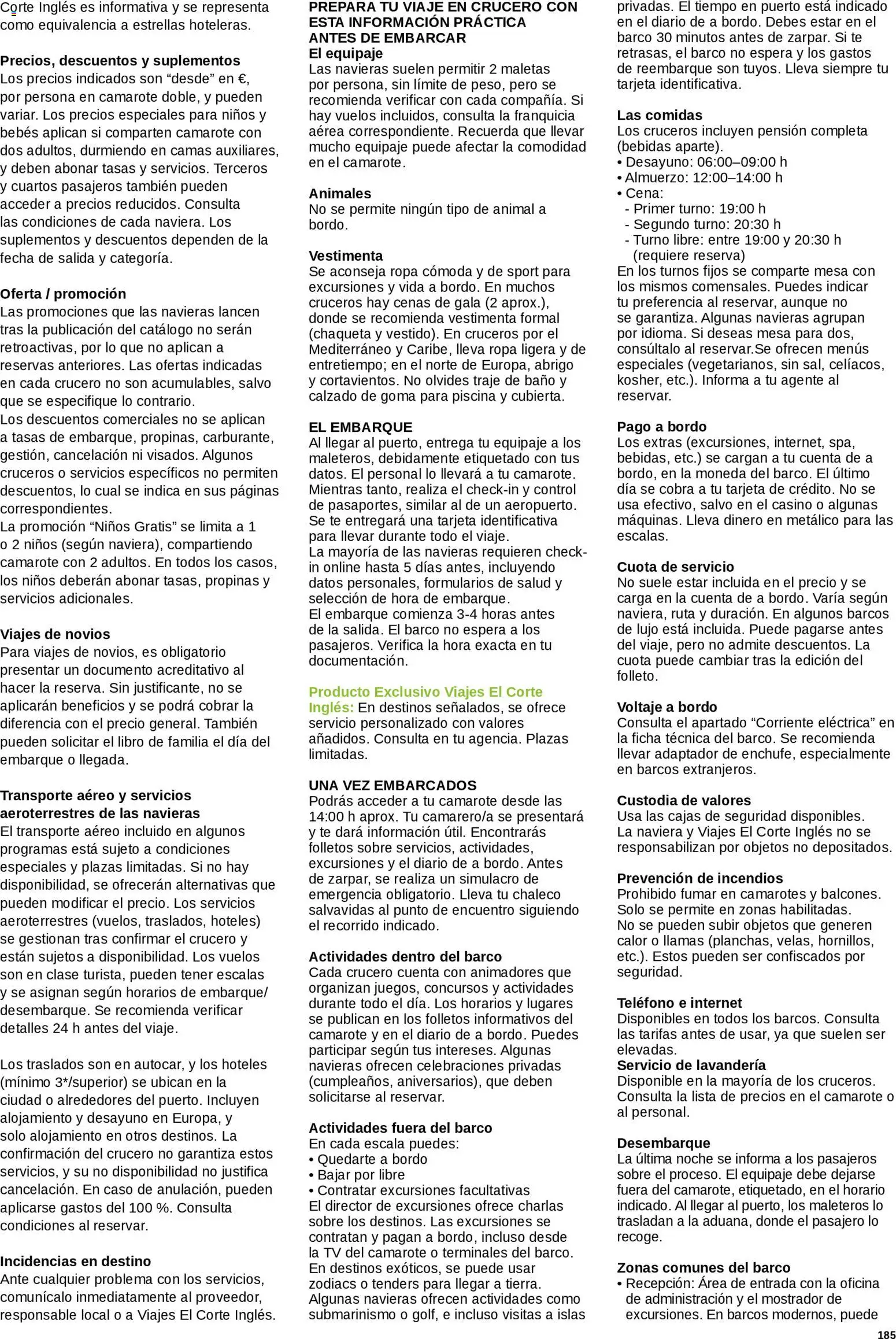 Viajes El Corte Inglés Cruceros marítimos - Página de 186 - Válido desde 01/01/2026