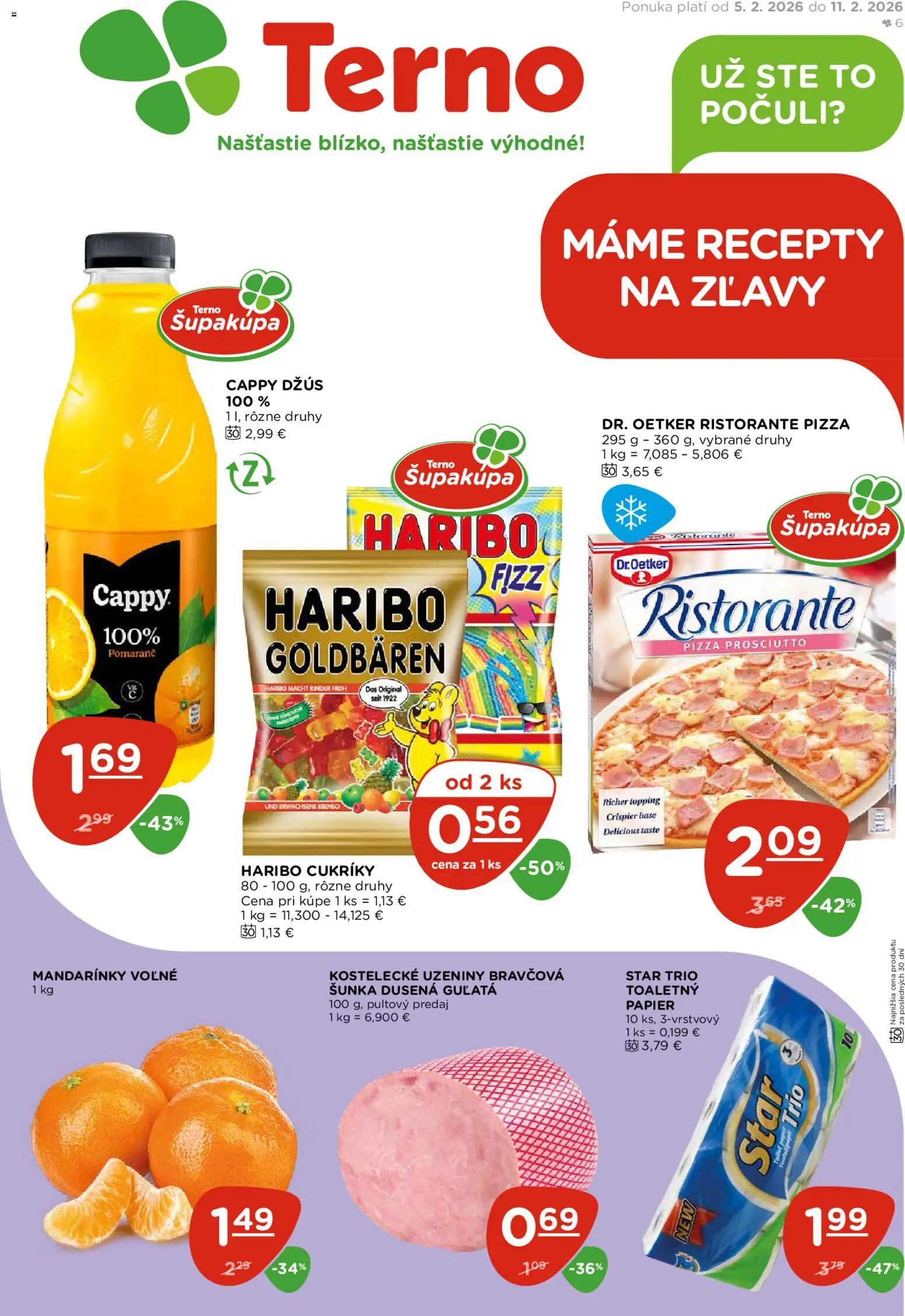 Terno leták - strana 1- platný od 05.02.2026
