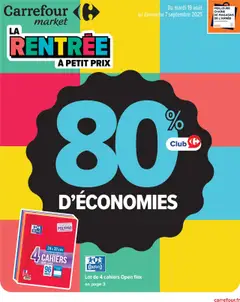 Aperçu Carrefour Market 80 % d’économies valable à partir du 19/08/2025