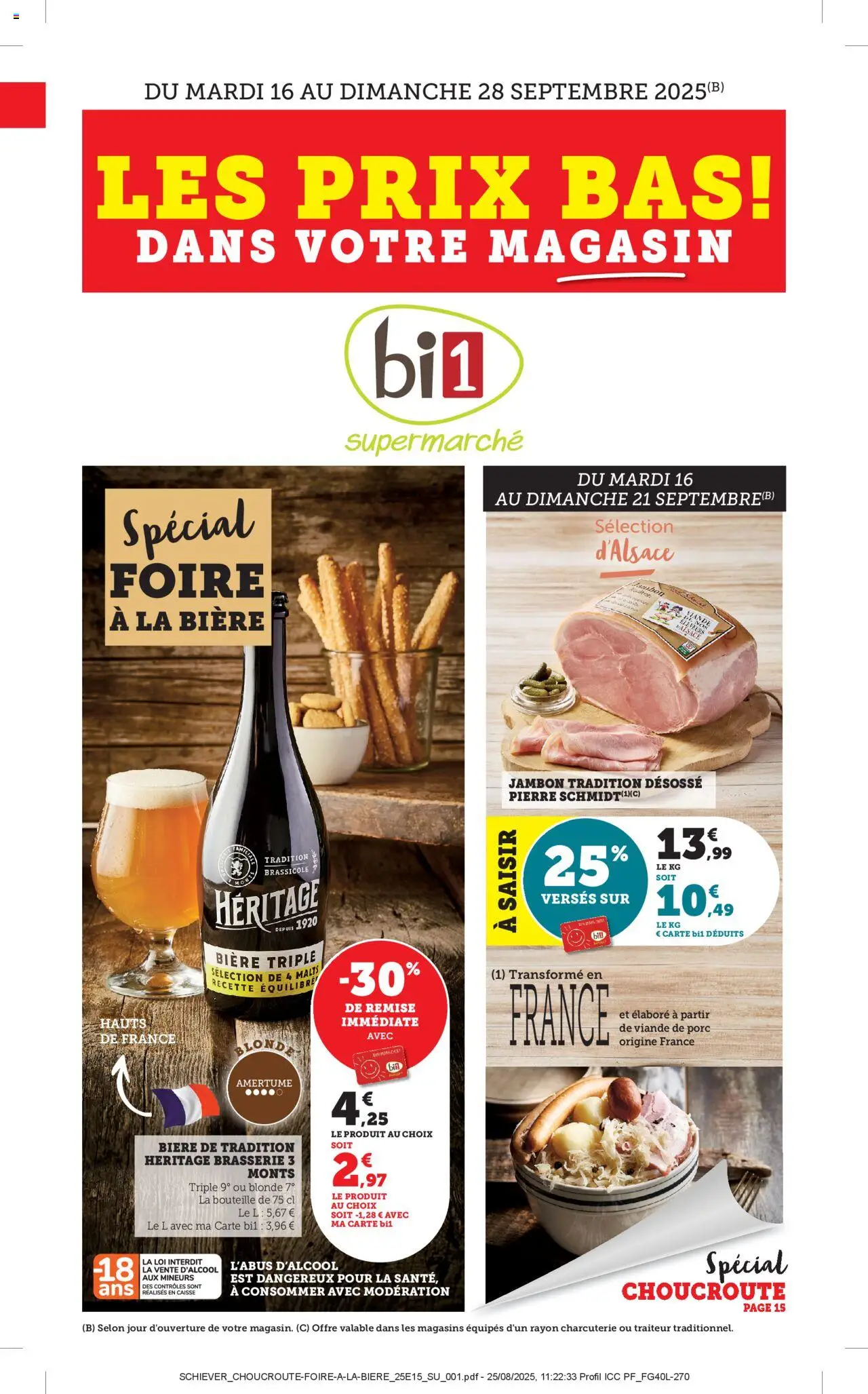 bi1 catalogue - page 1 - valable à partir du 15/09/2025