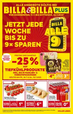 Vorschau Billa Flugblatt gültig ab 17.07.2025