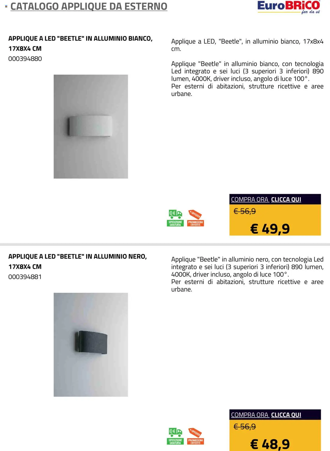 Eurobrico Applique da Esterno catalogo - pagina 35 - valido dal 23/07/2025