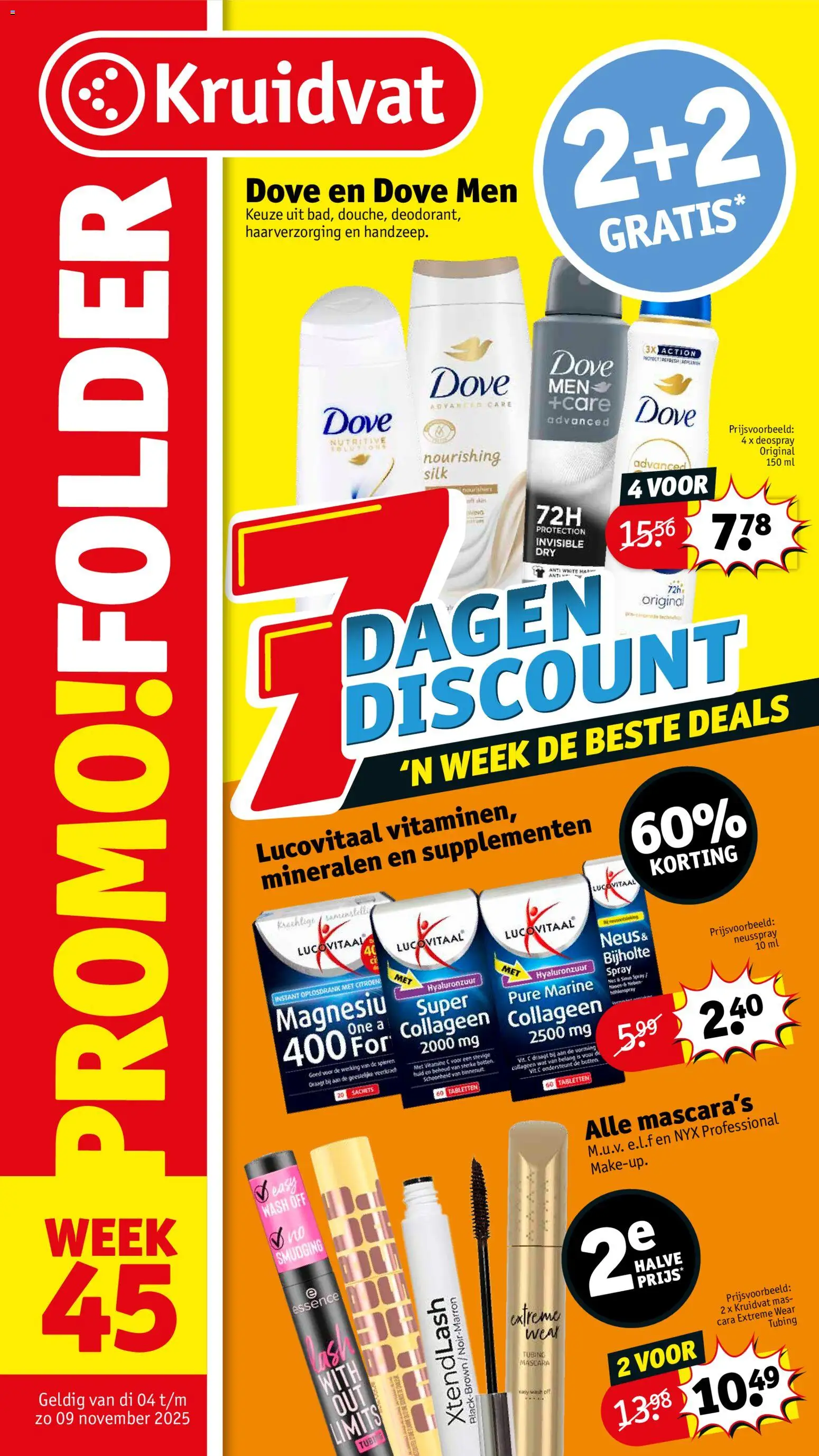 Kruidvat folder week 45 - pagina 1- geldig vanaf 04/11/2025