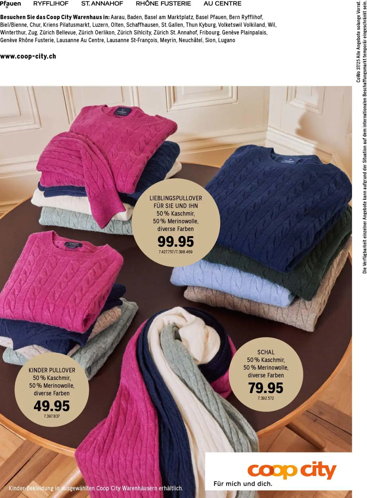 Coop City Aktionen Cashmere Kollektion - page 24- valid from 01.10.2025