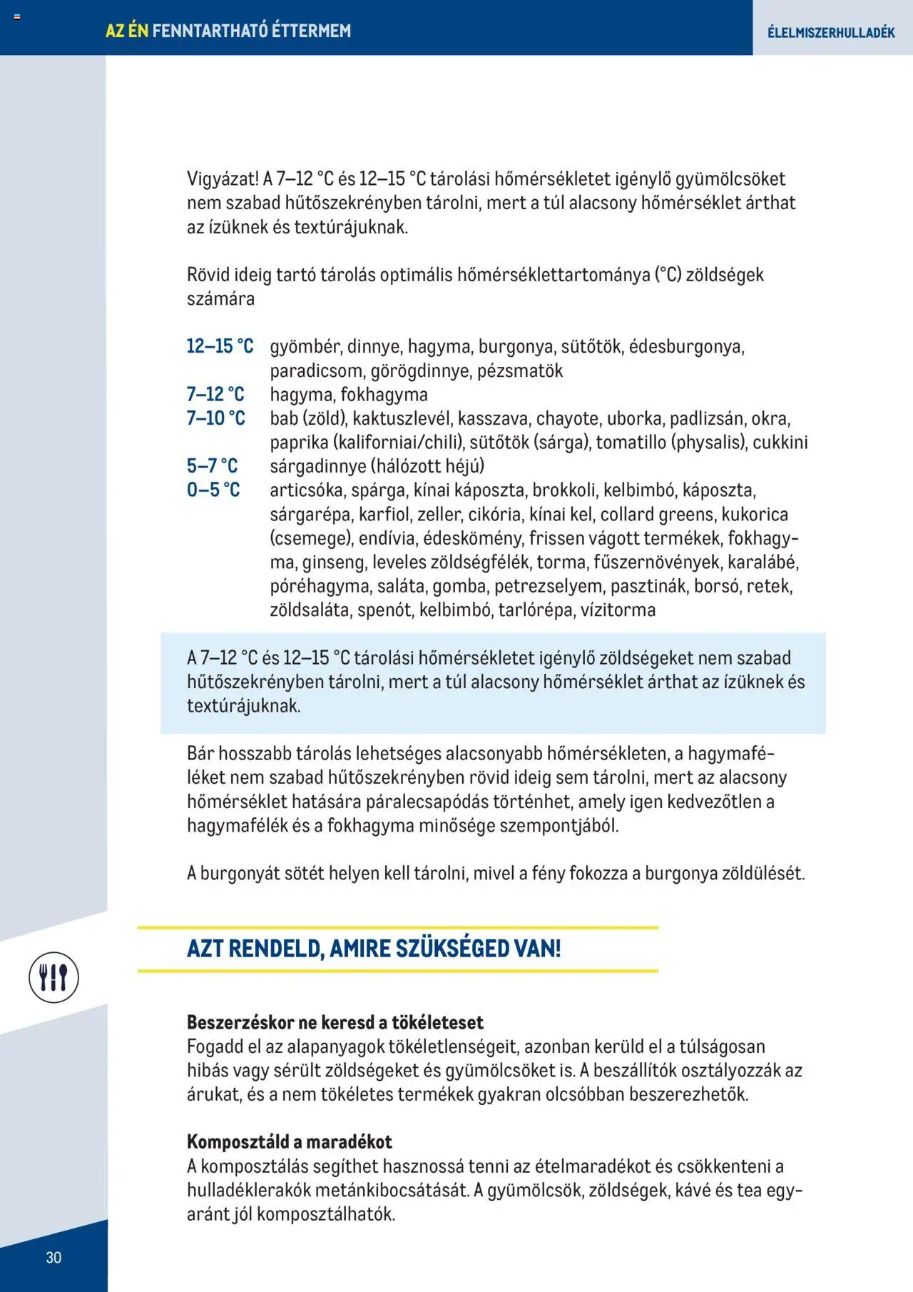 Metro - Fenntartható Gasztronómia booklet - 30oldal - érvényes 2023.06.07.-tól