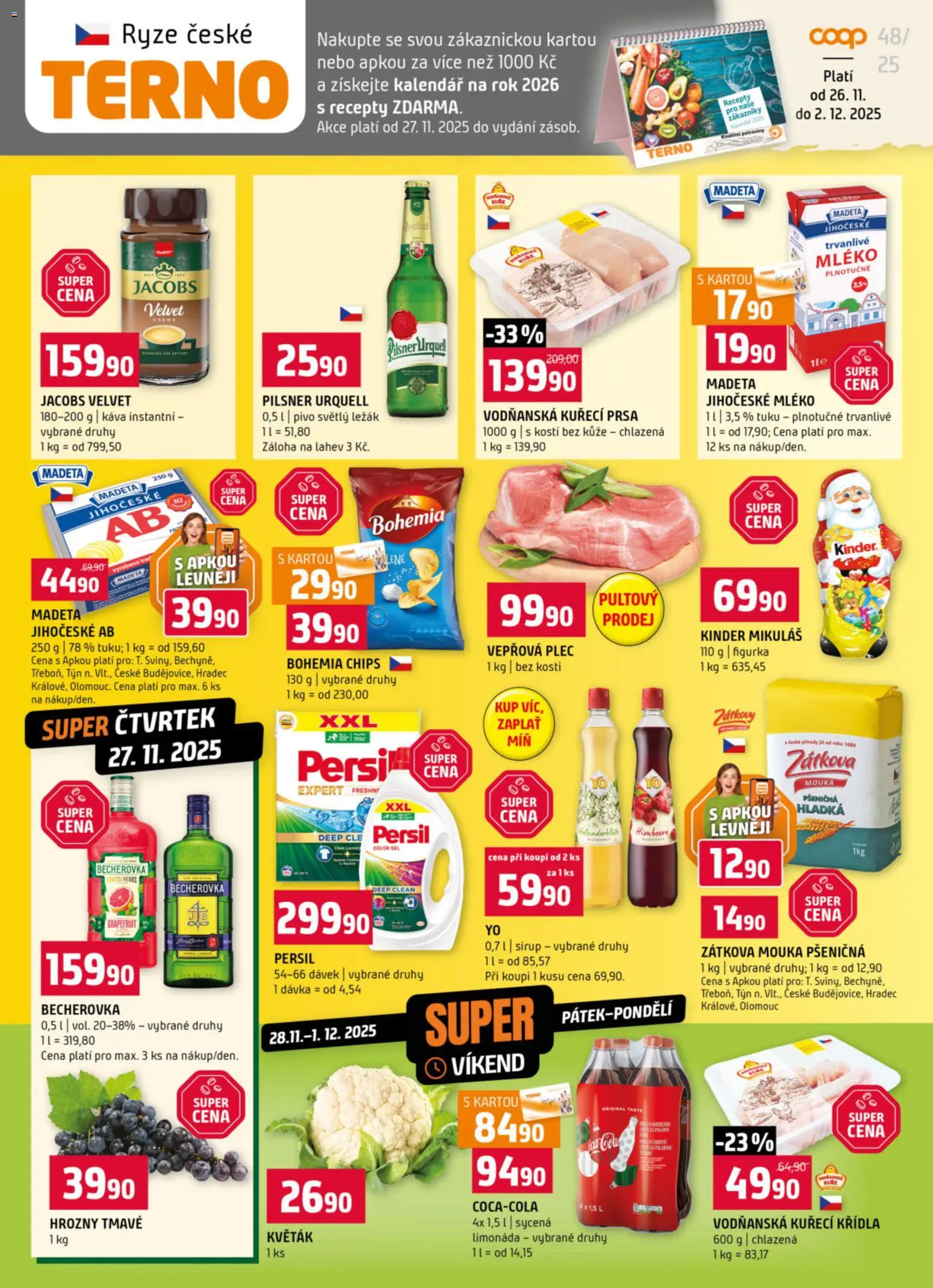Terno leták - strana 1- platný od 26.11.2025