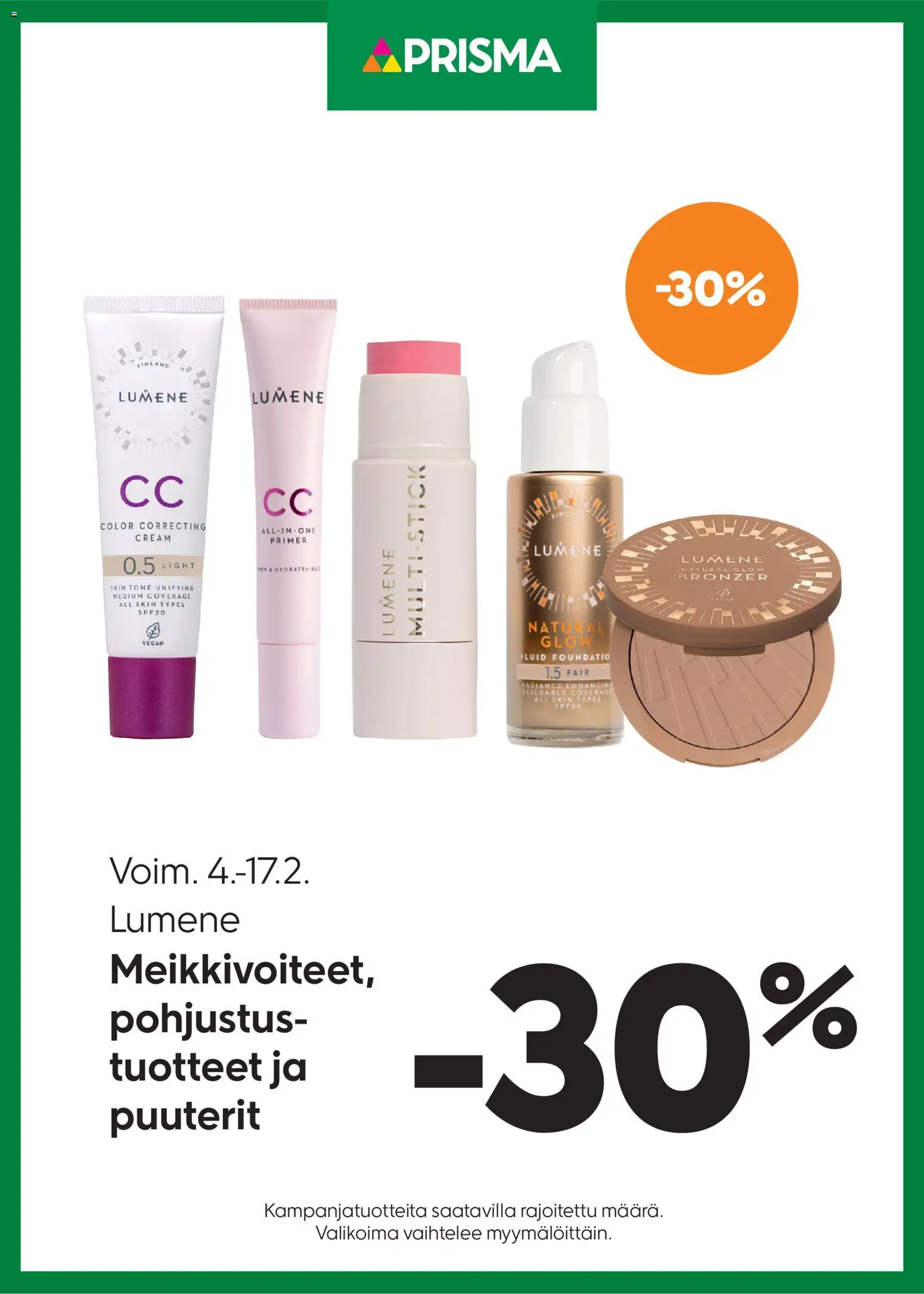 Prisma tarjoukset Lumene - sivu 1- voimassa alkaen 04/02/2026