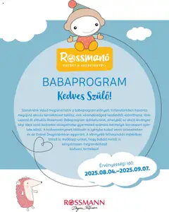 Előnézet Rossmann - Babaprogram érvényes 2025.08.04.-tól