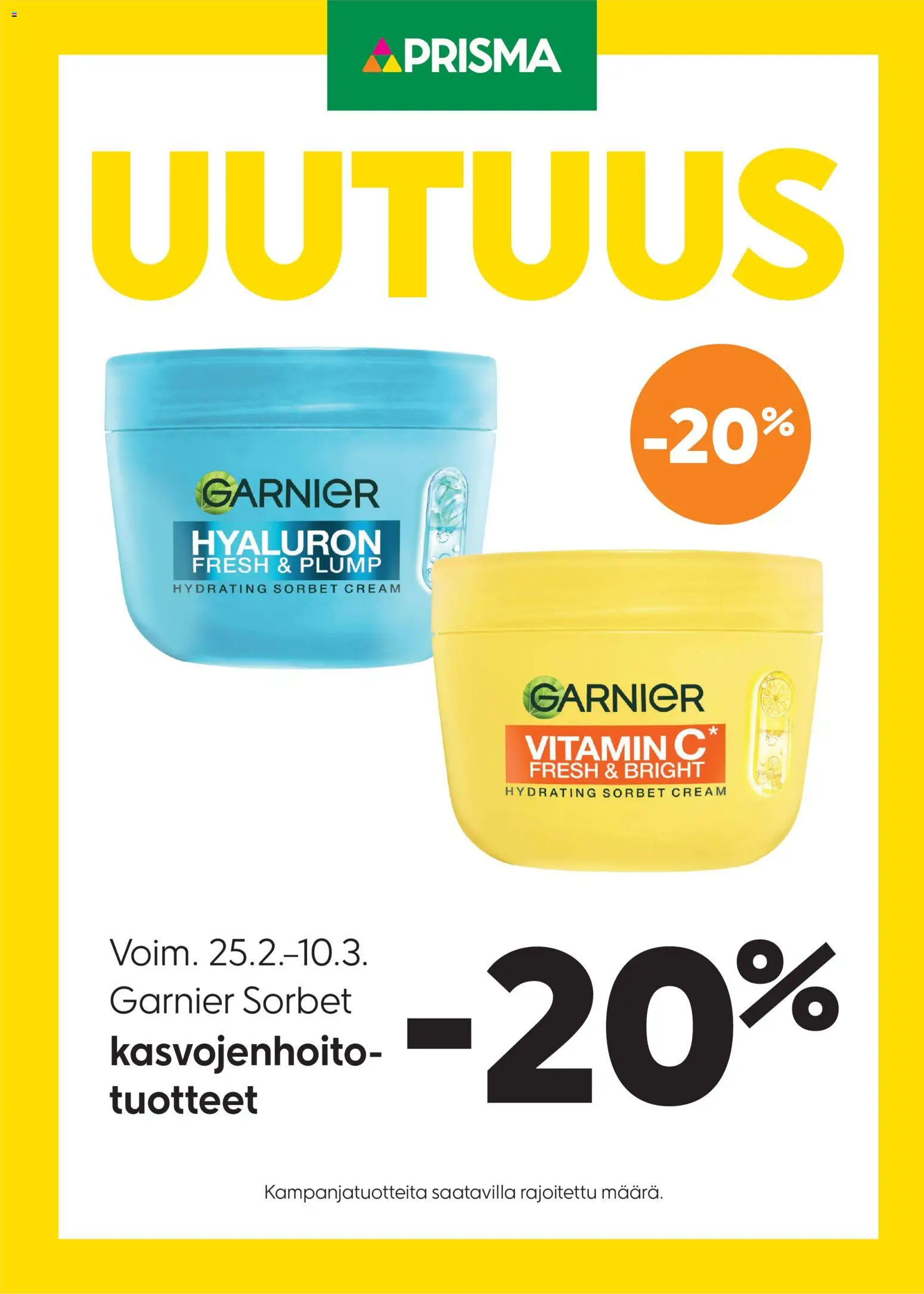 Prisma tarjoukset Garnier Sorbet - sivu 1- voimassa alkaen 25/02/2026