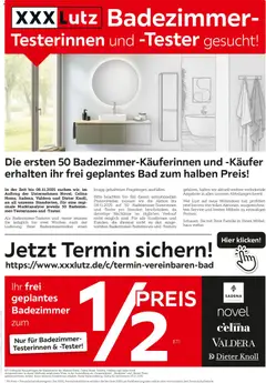 Vorschau XXXL Lutz Badezimmer-Testerinnen und -Tester gesucht! gültig ab 26.10.2025