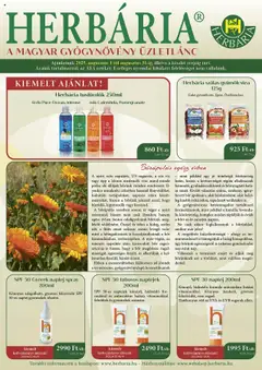Előnézet Herbária Akciós újság érvényes 2025.08.01.-tól