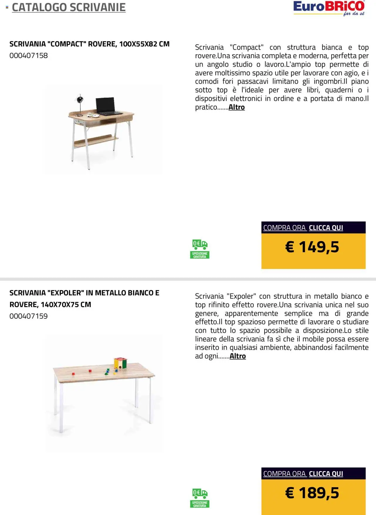 Eurobrico Scrivanie catalogo - pagina 14 - valido dal 23/07/2025