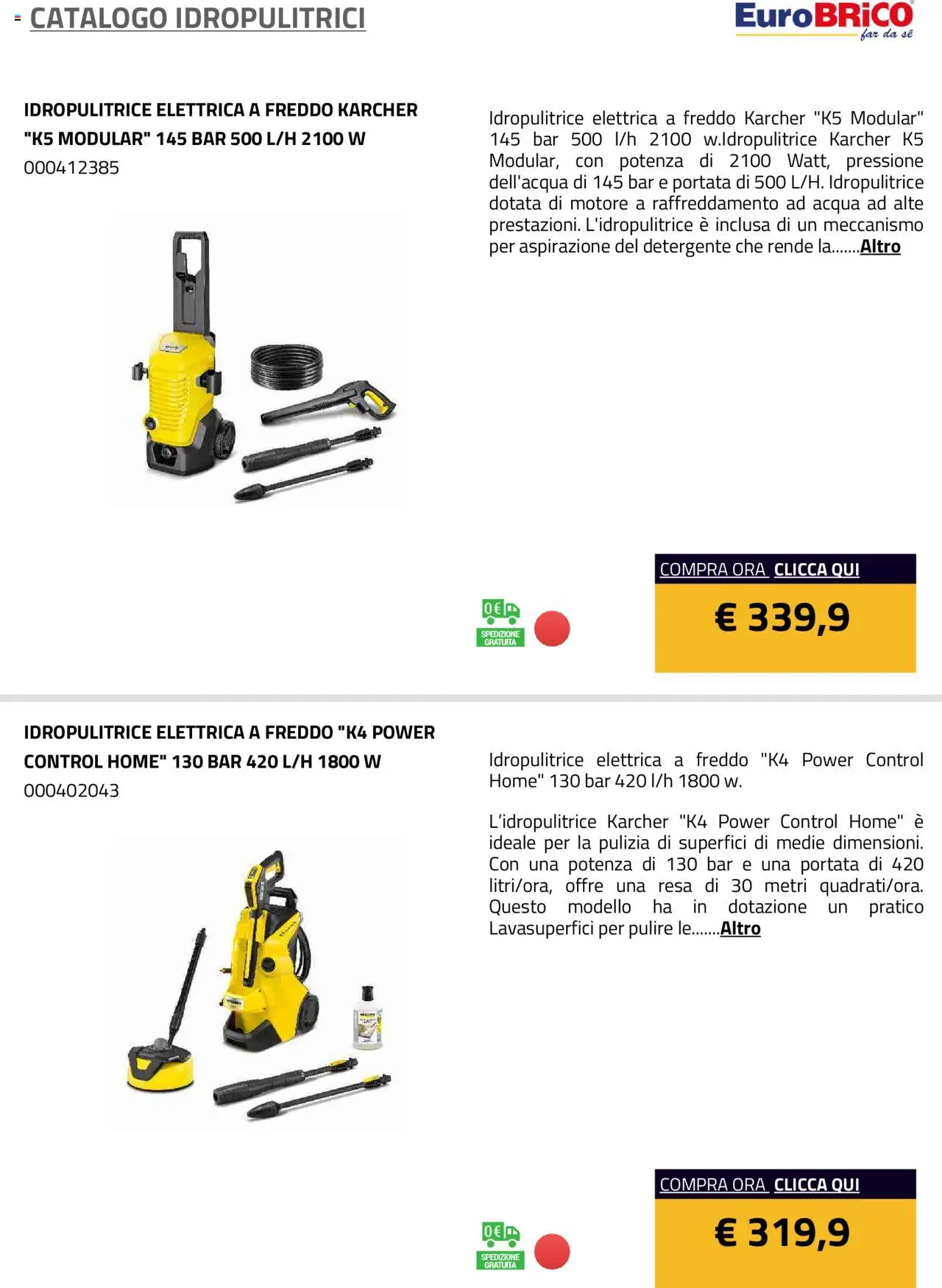 Eurobrico Idropulitrici catalogo - pagina 38 - valido dal 23/07/2025