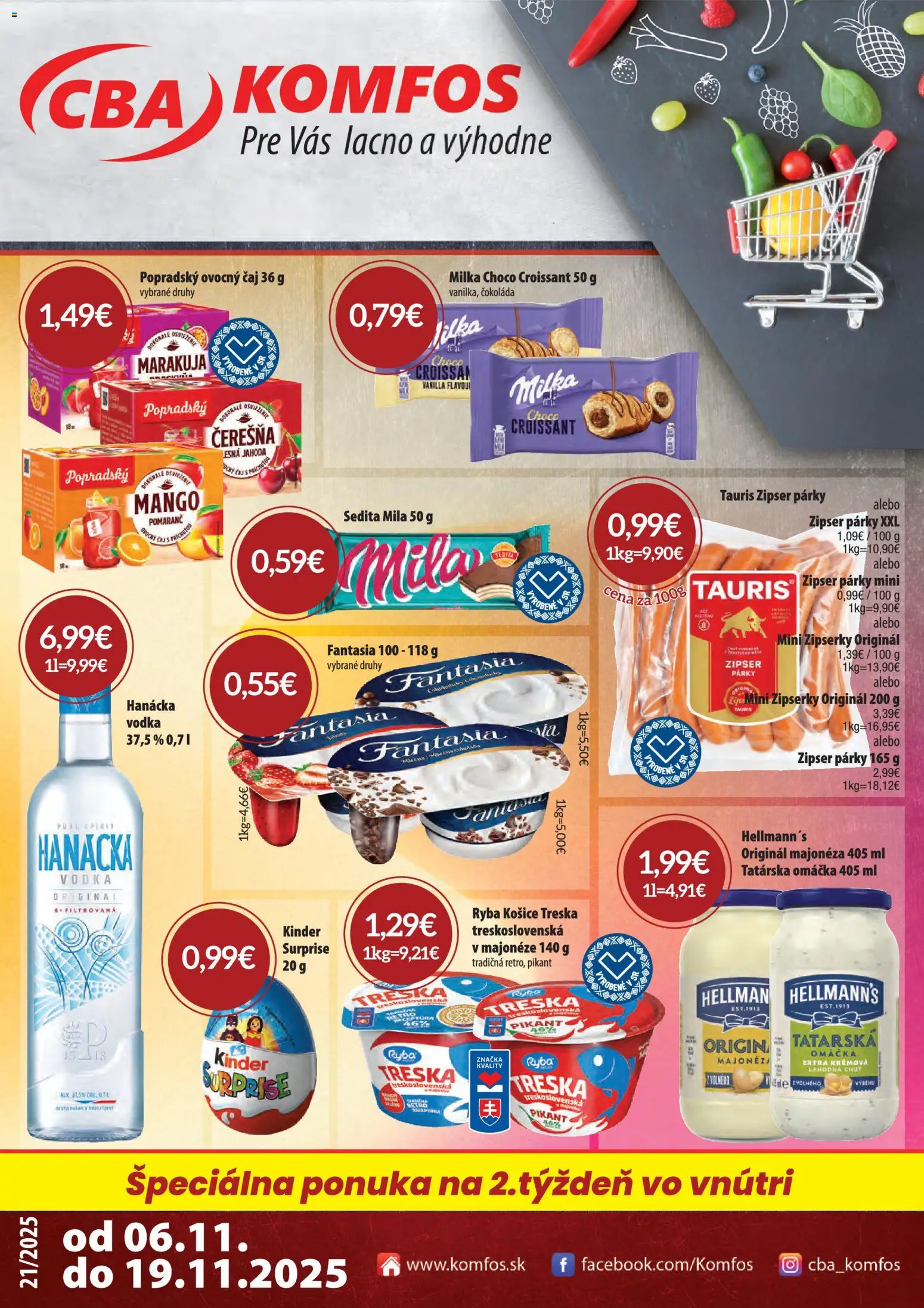 CBA Komfos Leták - strana 1- platný od 06.11.2025