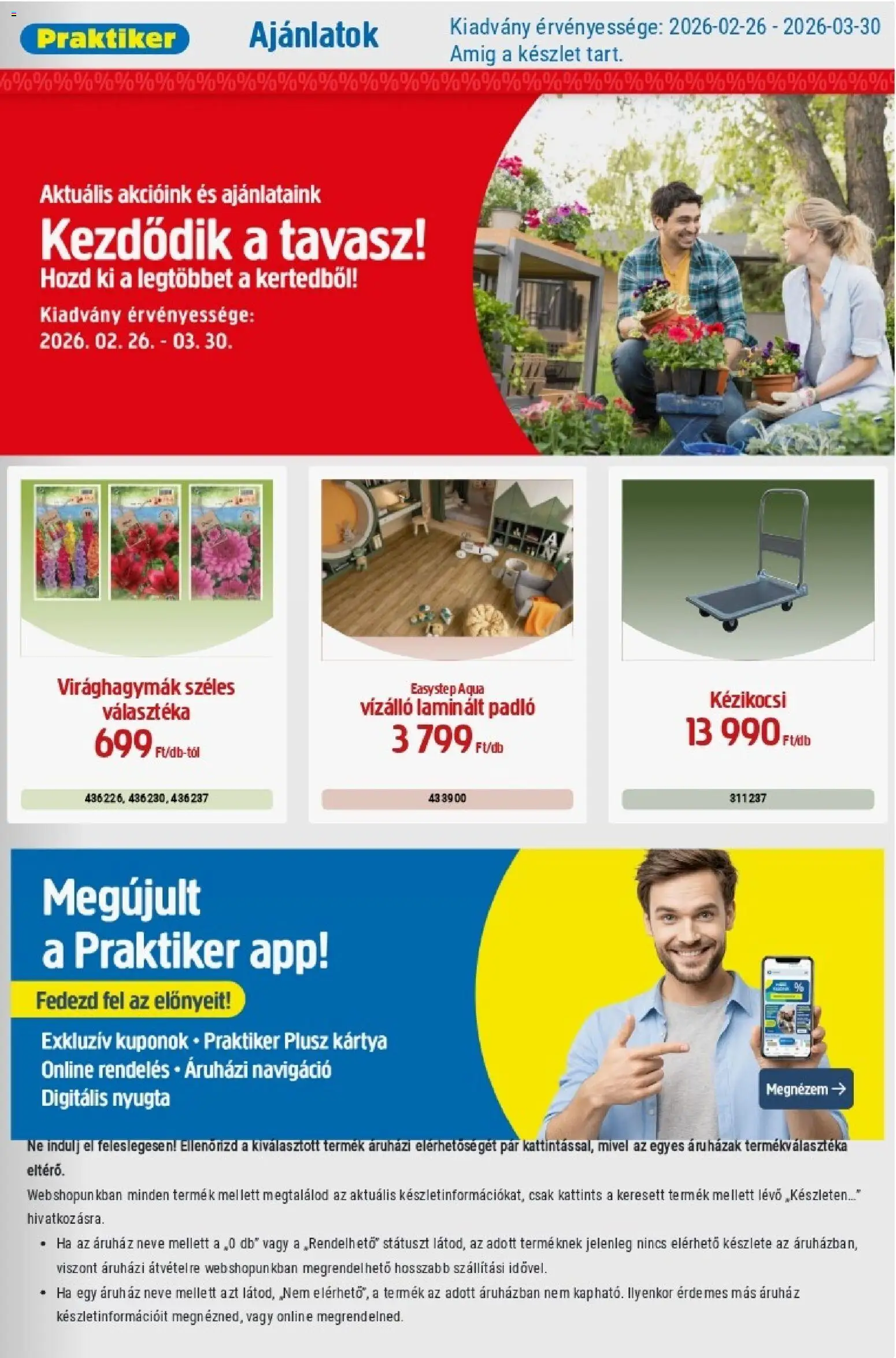 Praktiker akciós újság - 1oldal - érvényes 2026.02.26.-tól